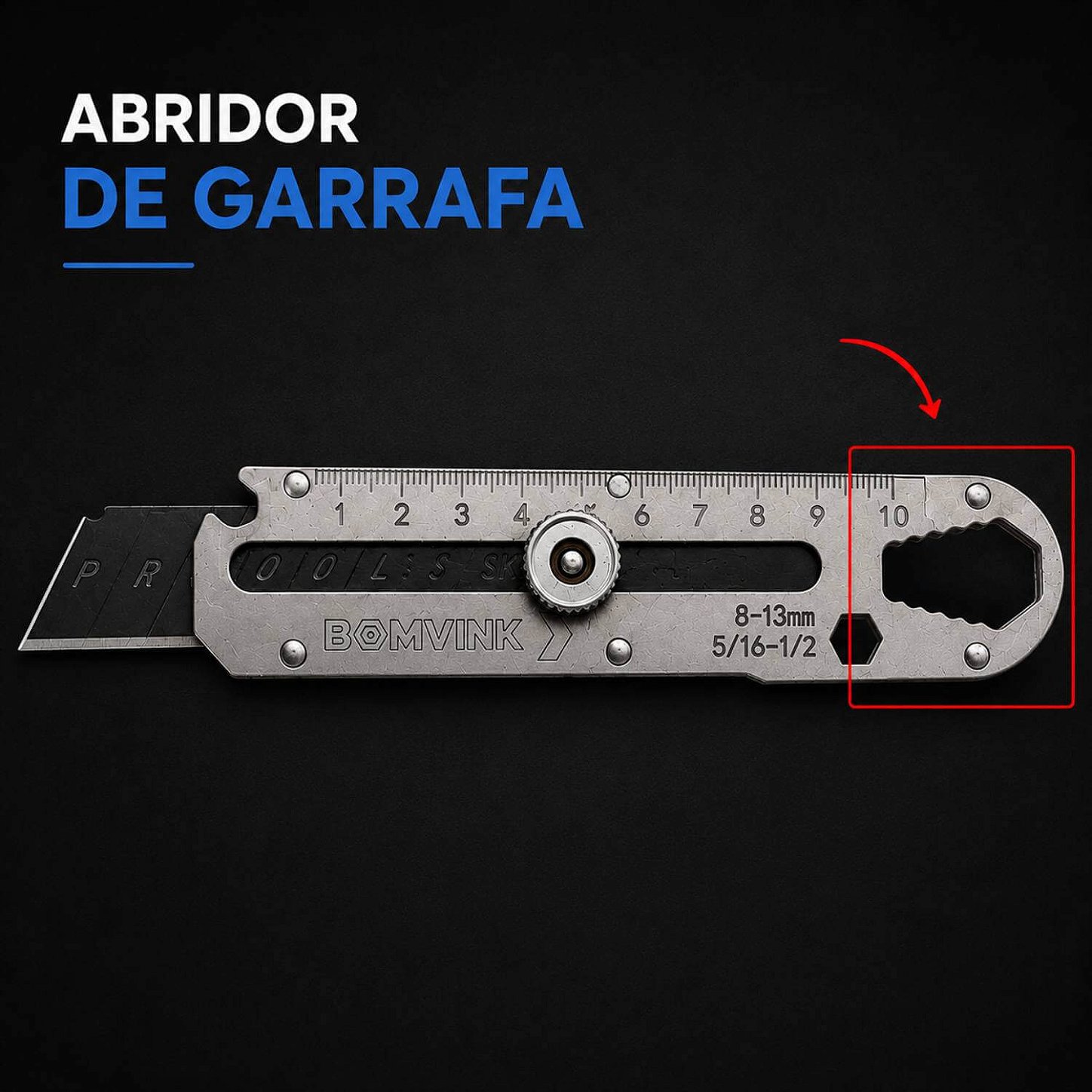 Estilete Multifuncional em Aço Inox