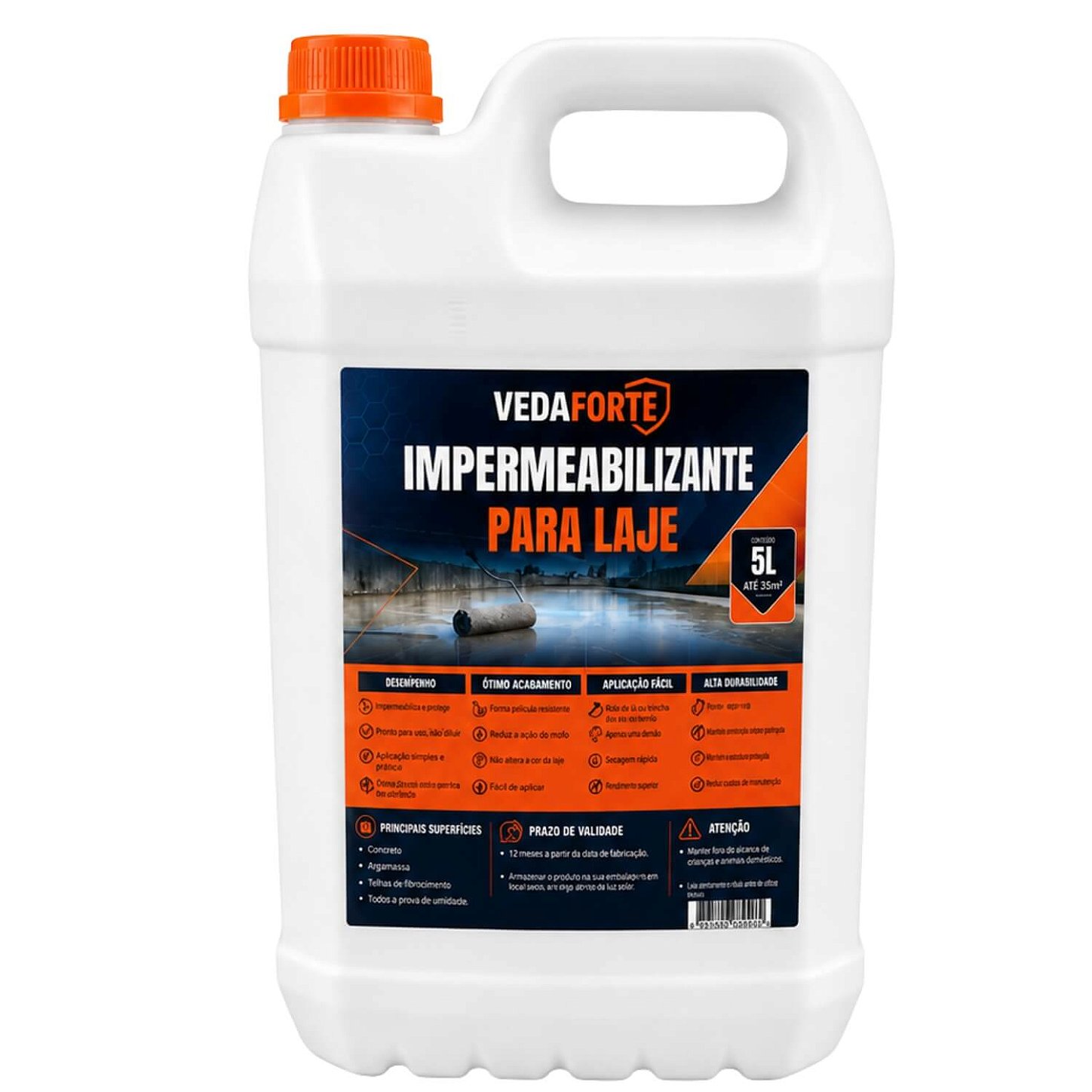 Impermeabilizante para Laje Contra Infiltração Veda Forte Rende [5 Litros]