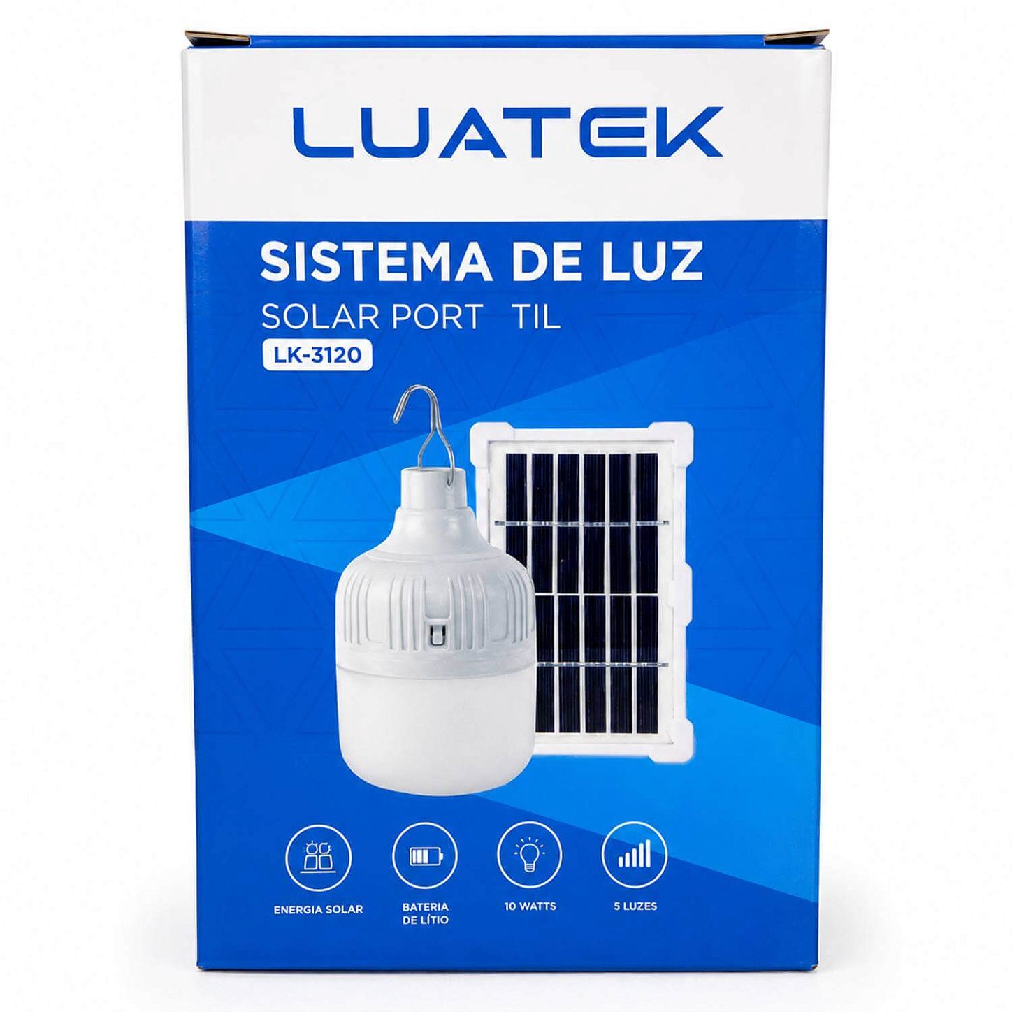 Sistema de Luz Solar Portátil com Painel Solar