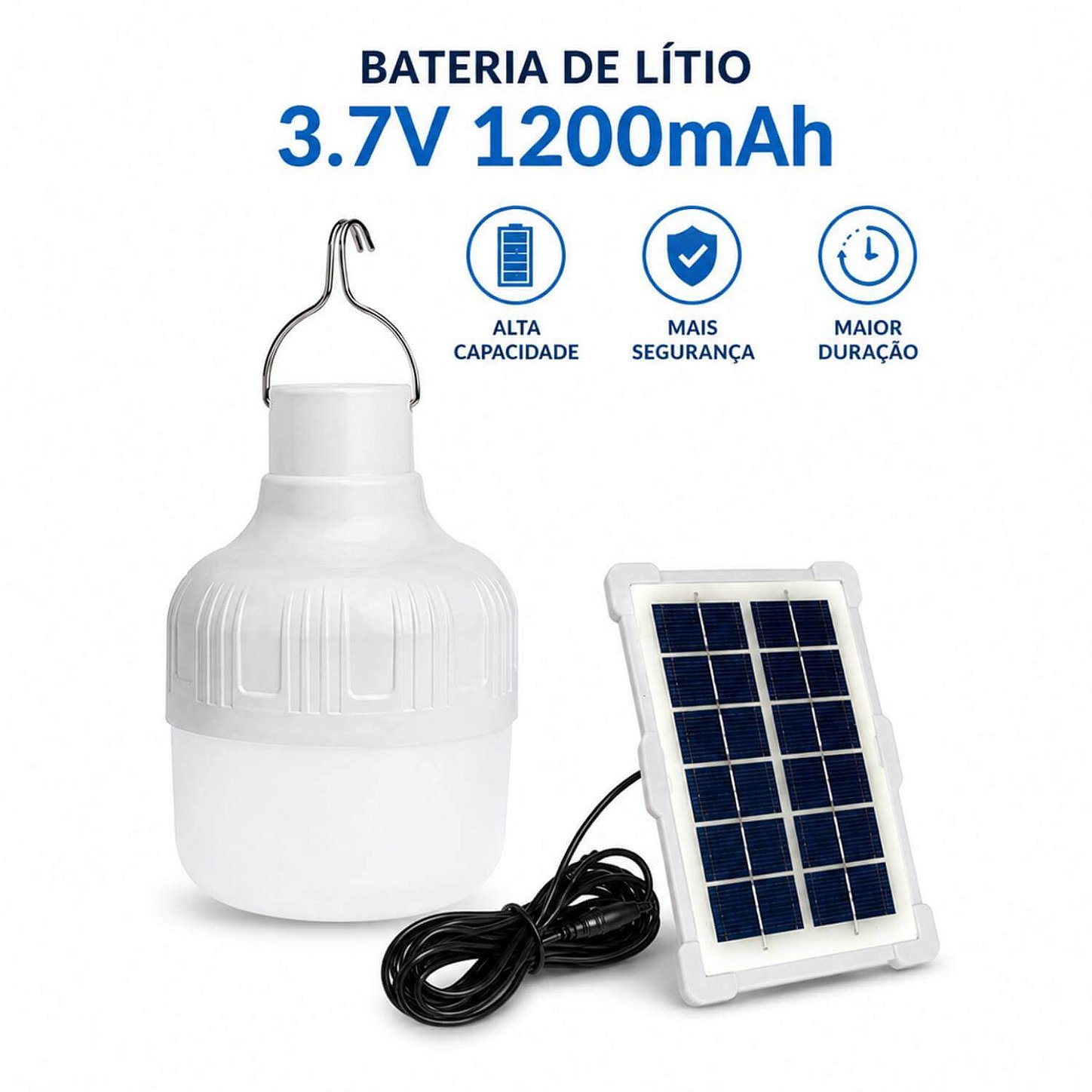 Sistema de Luz Solar Portátil com Painel Solar