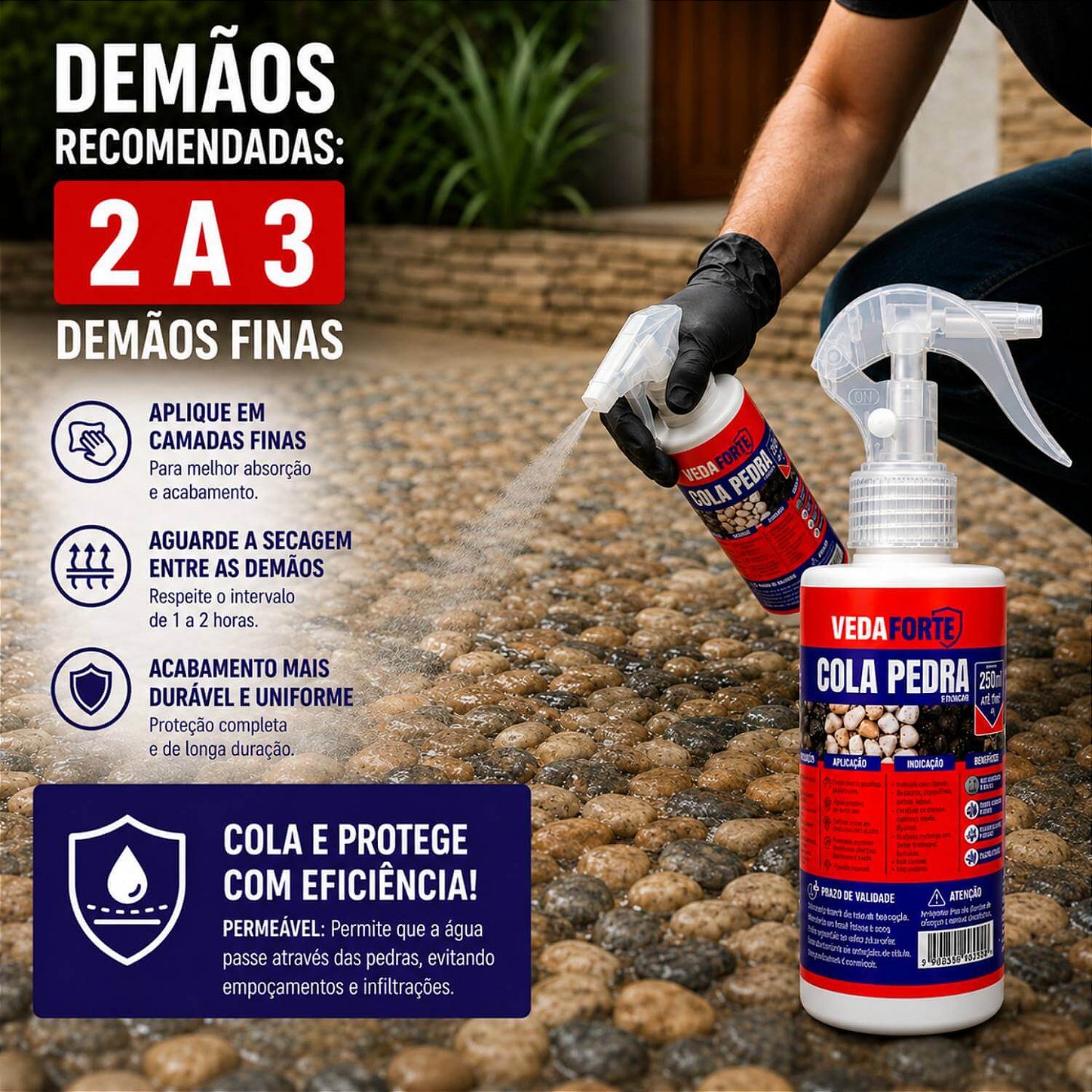Cola Pedra Fixador de Pedras para Jardim Ultrabond Veda Forte [120ml]