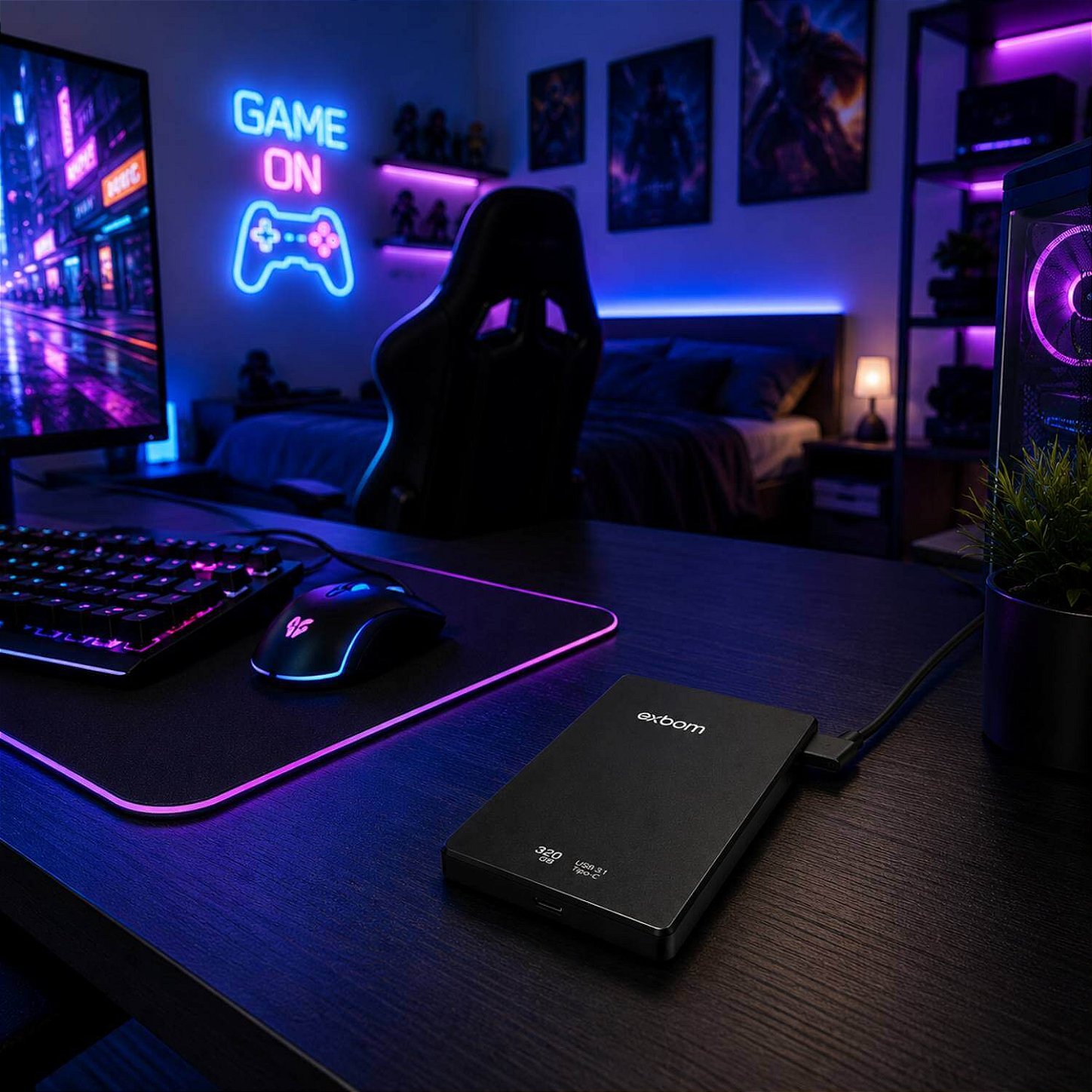 HD Externo Slimvault 320GB USB 3.1