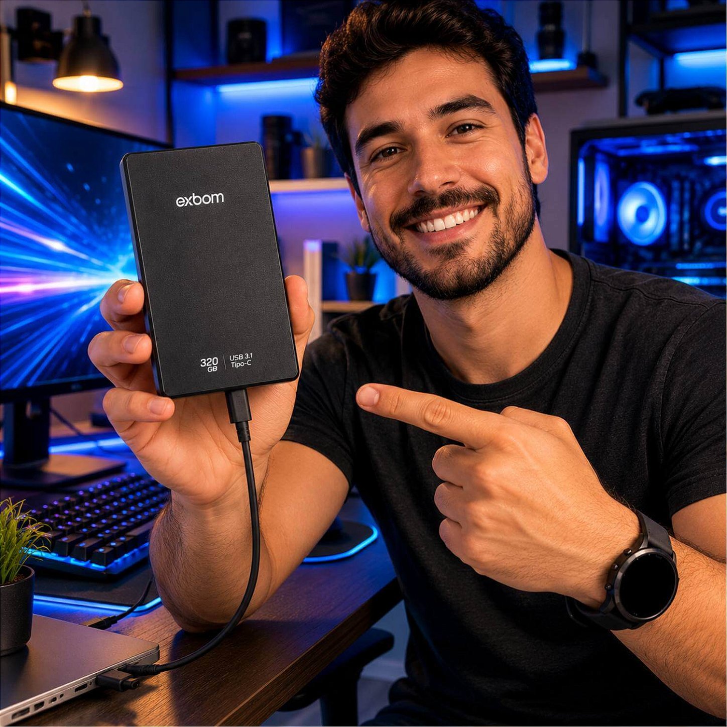 HD Externo Slimvault 320GB USB 3.1