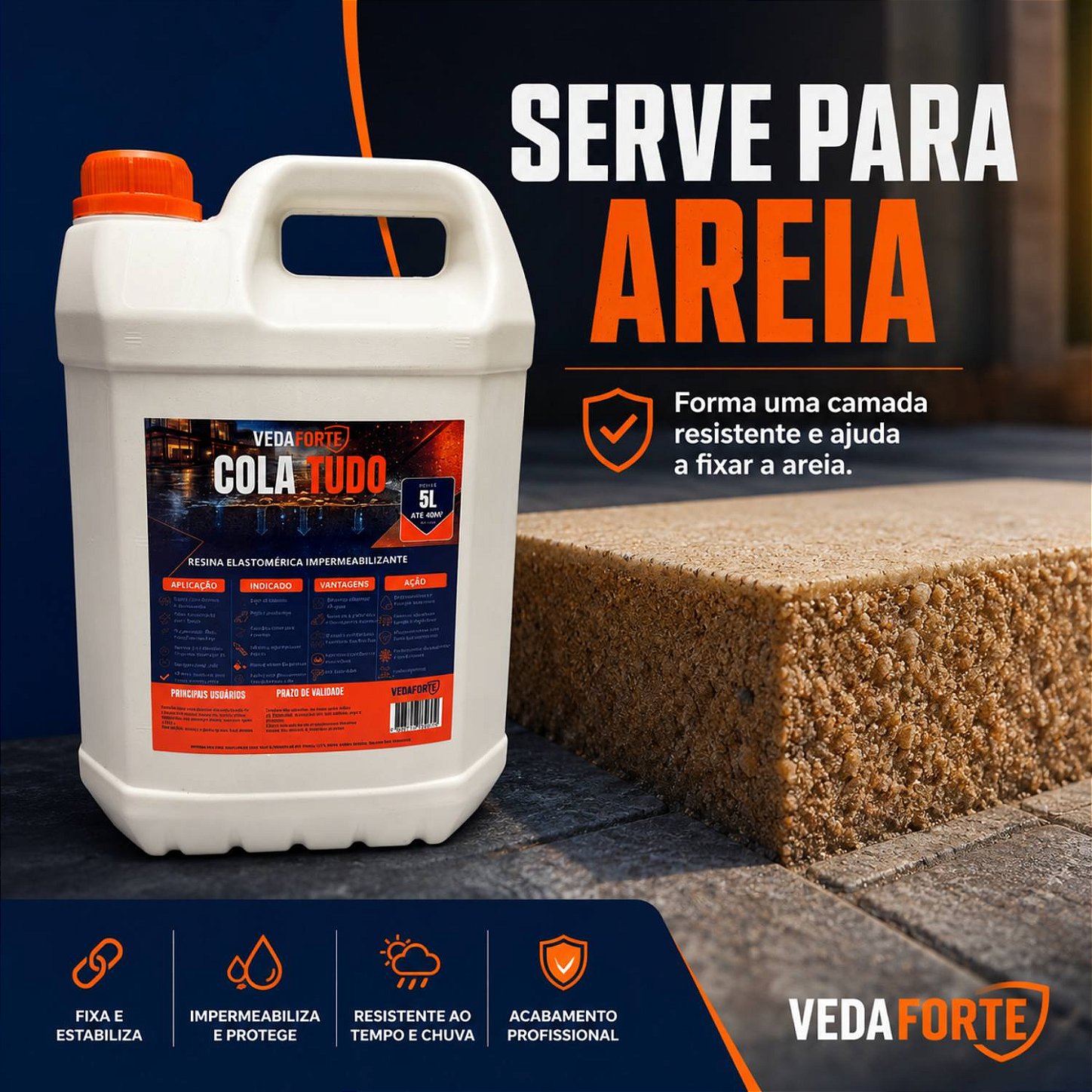 Cola Tudo Veda Forte Alta Performance Nanotecnologia [5 Litros]