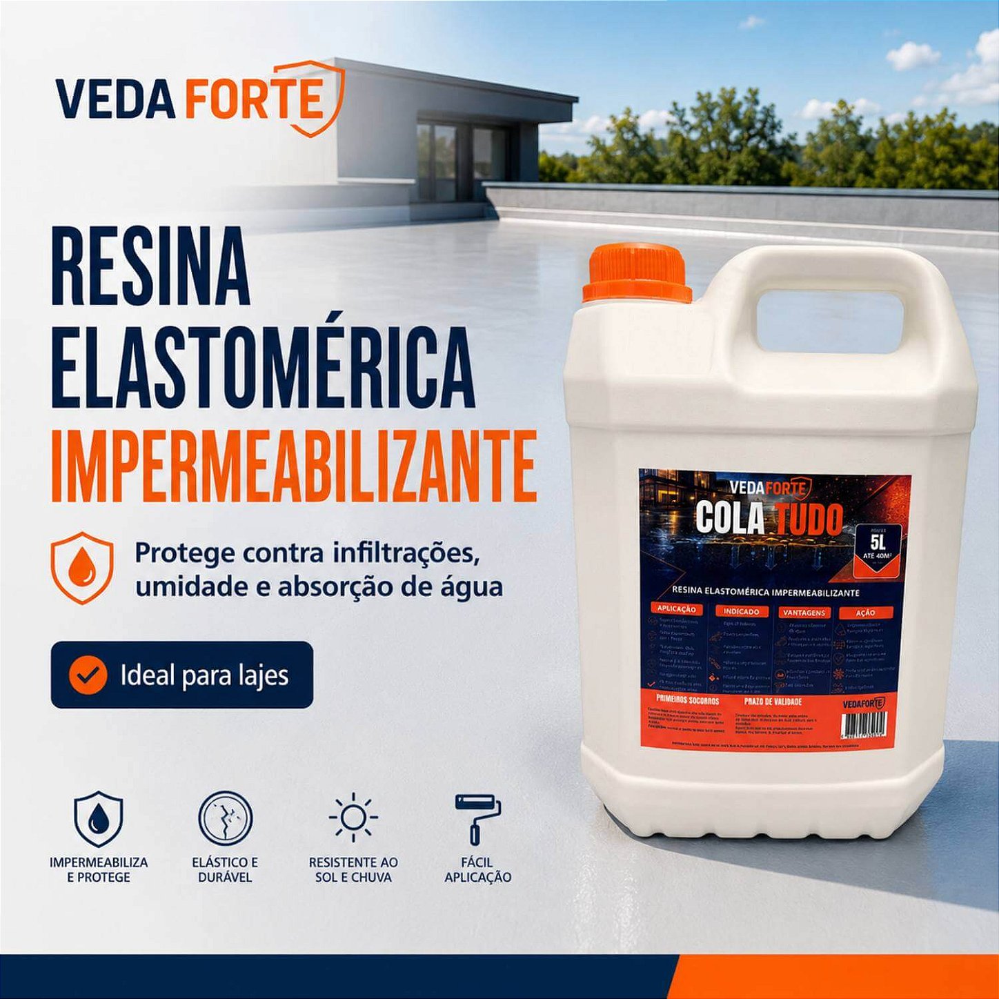 Cola Tudo Veda Forte Alta Performance Nanotecnologia [5 Litros]