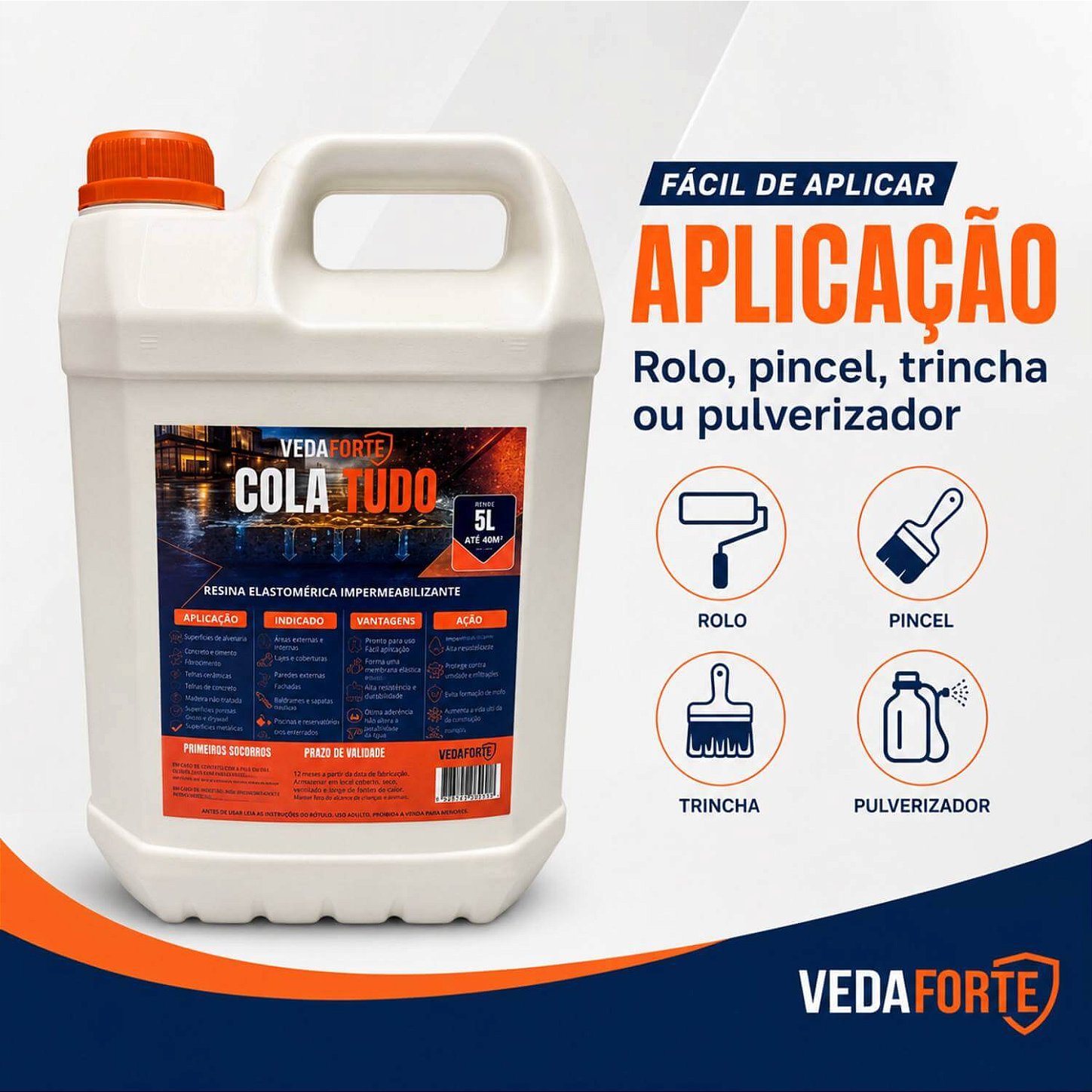 Cola Tudo Veda Forte Alta Performance Nanotecnologia [5 Litros]