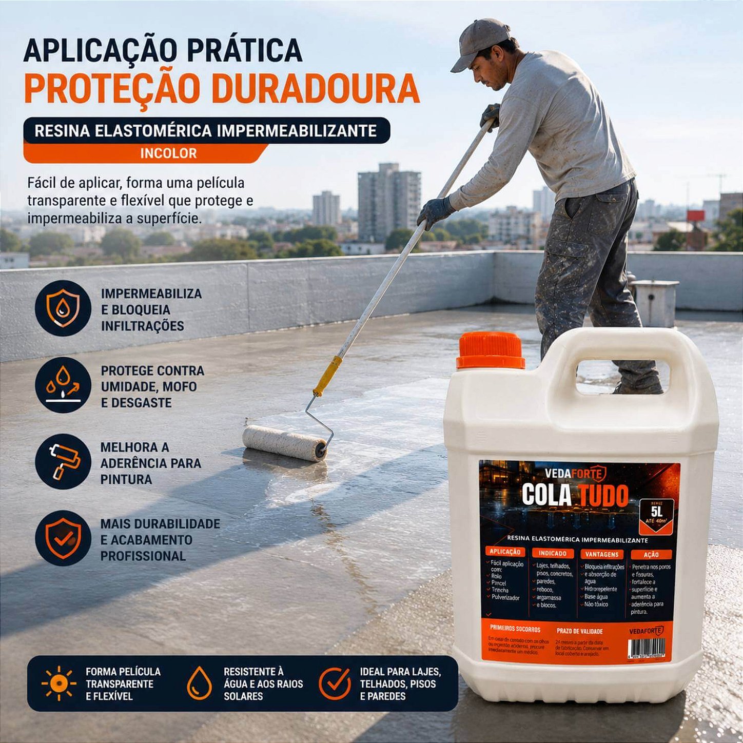 Cola Tudo Veda Forte Alta Performance Nanotecnologia [5 Litros]