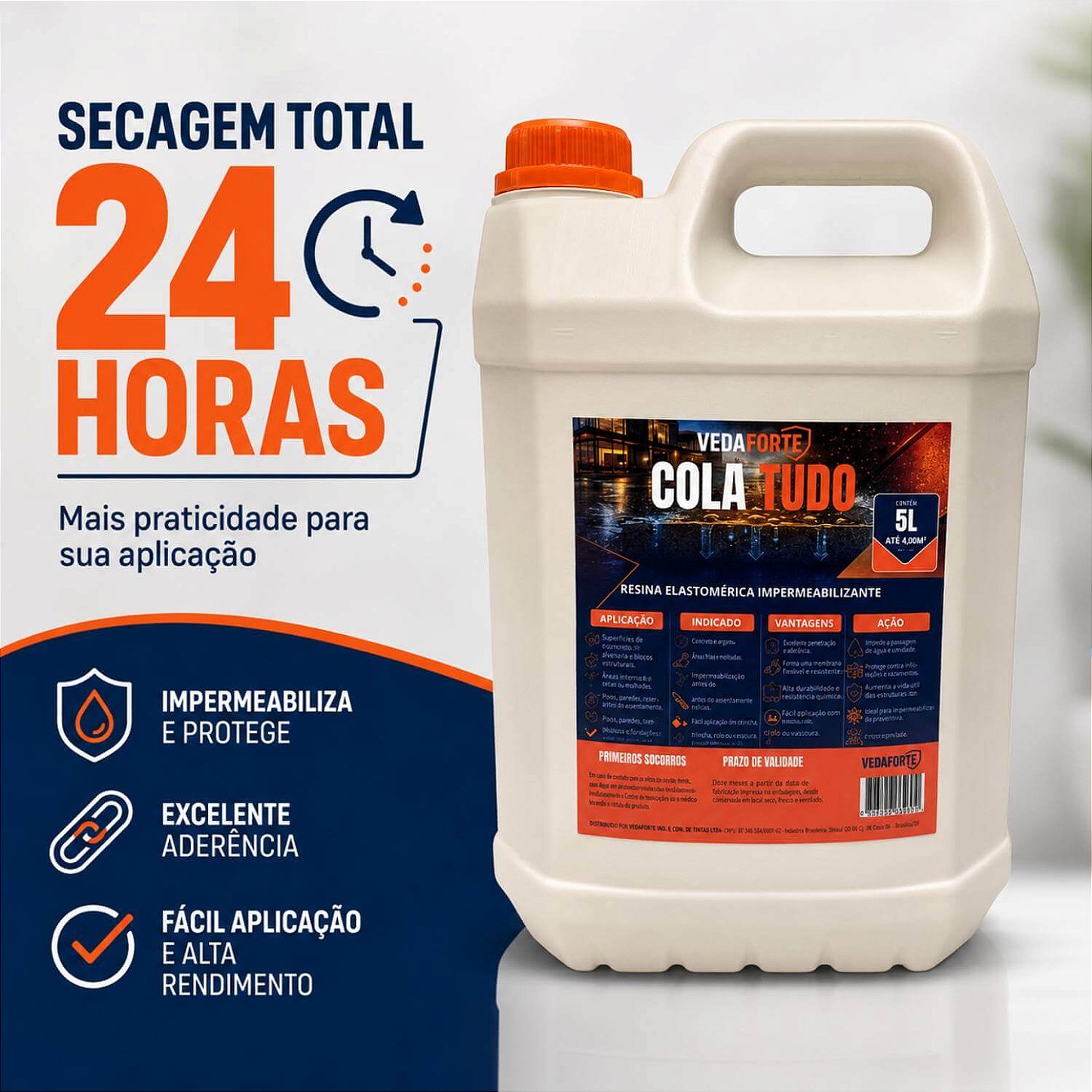 Cola Tudo Veda Forte Alta Performance Nanotecnologia [5 Litros]