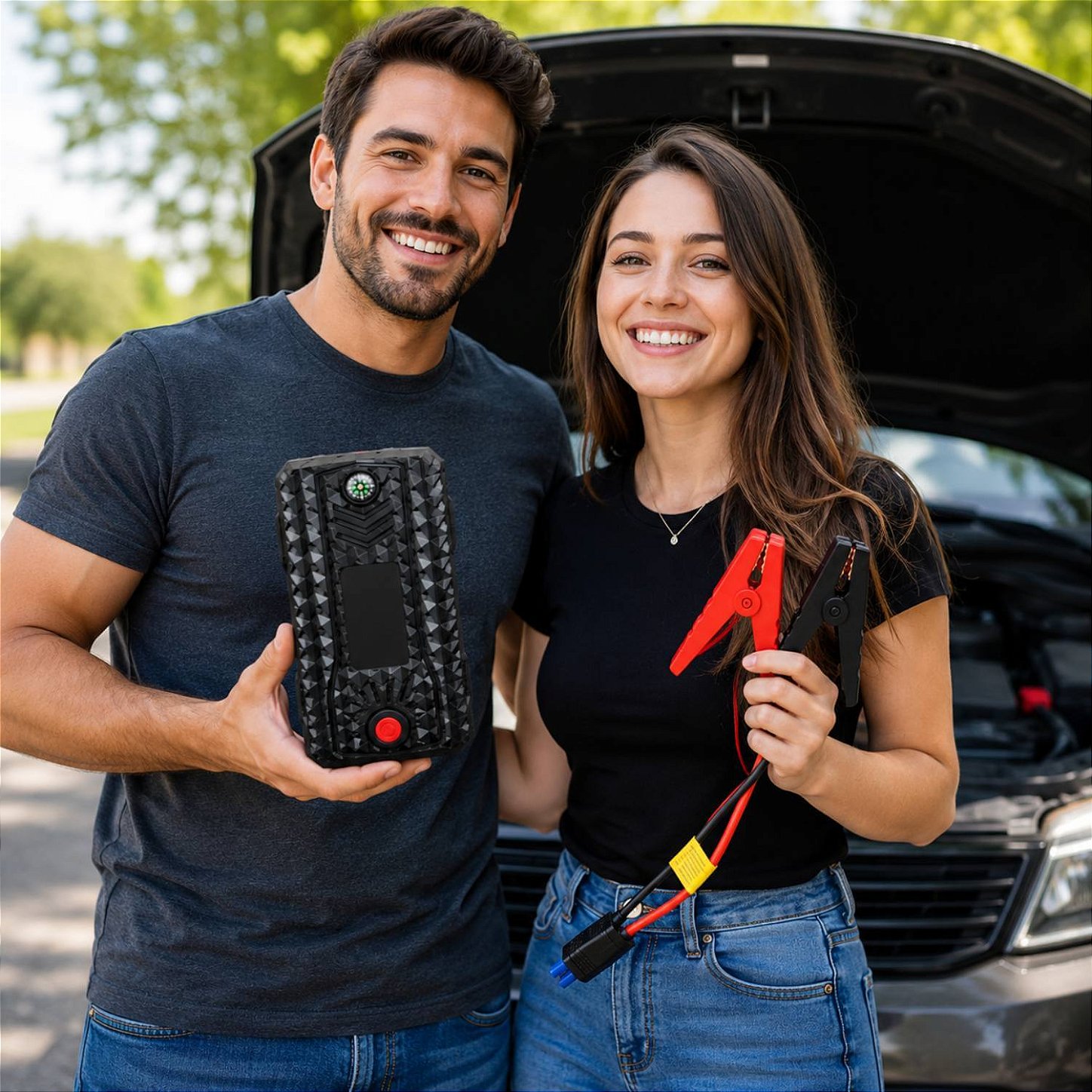 Auxiliar de Partida Veicular com Lanterna 12000mAh 12V