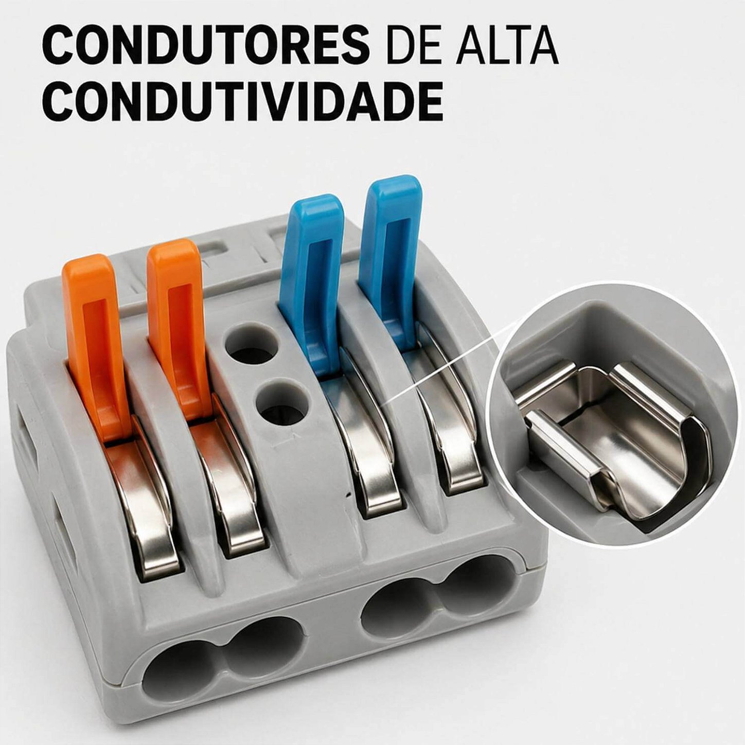 Conector Emenda Derivação de Fios 2x4 Vias [25 Unidades]