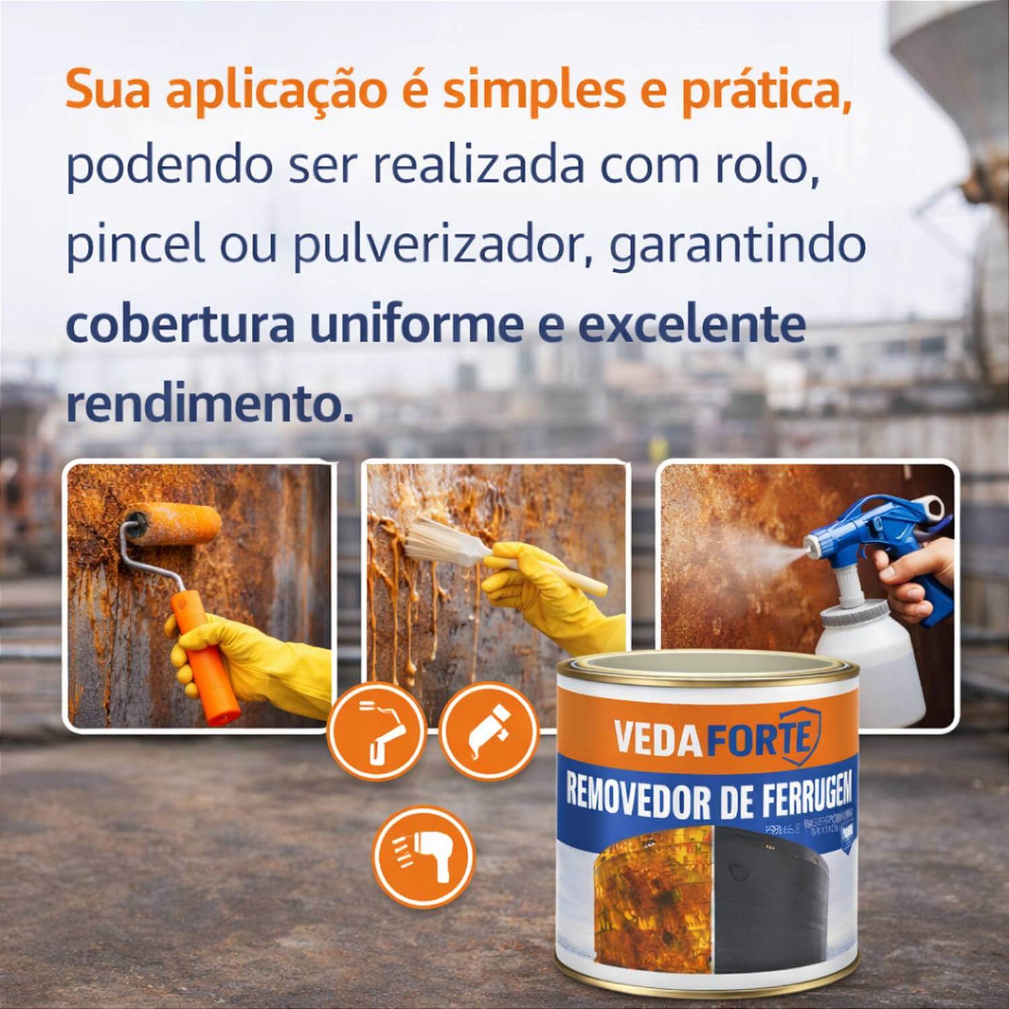 Removedor de Ferrugem Veda Forte Secagem Ultra Rápida [900ml]