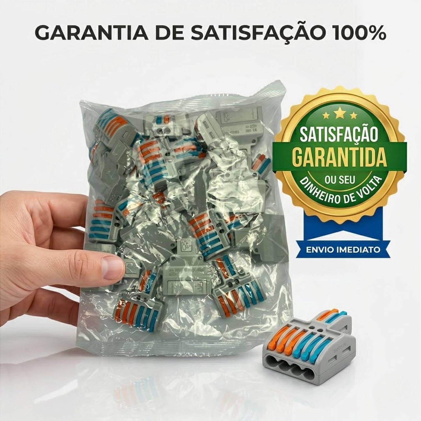 Conector Emenda Derivação de Fios 2x6 Vias [20 Unidades]
