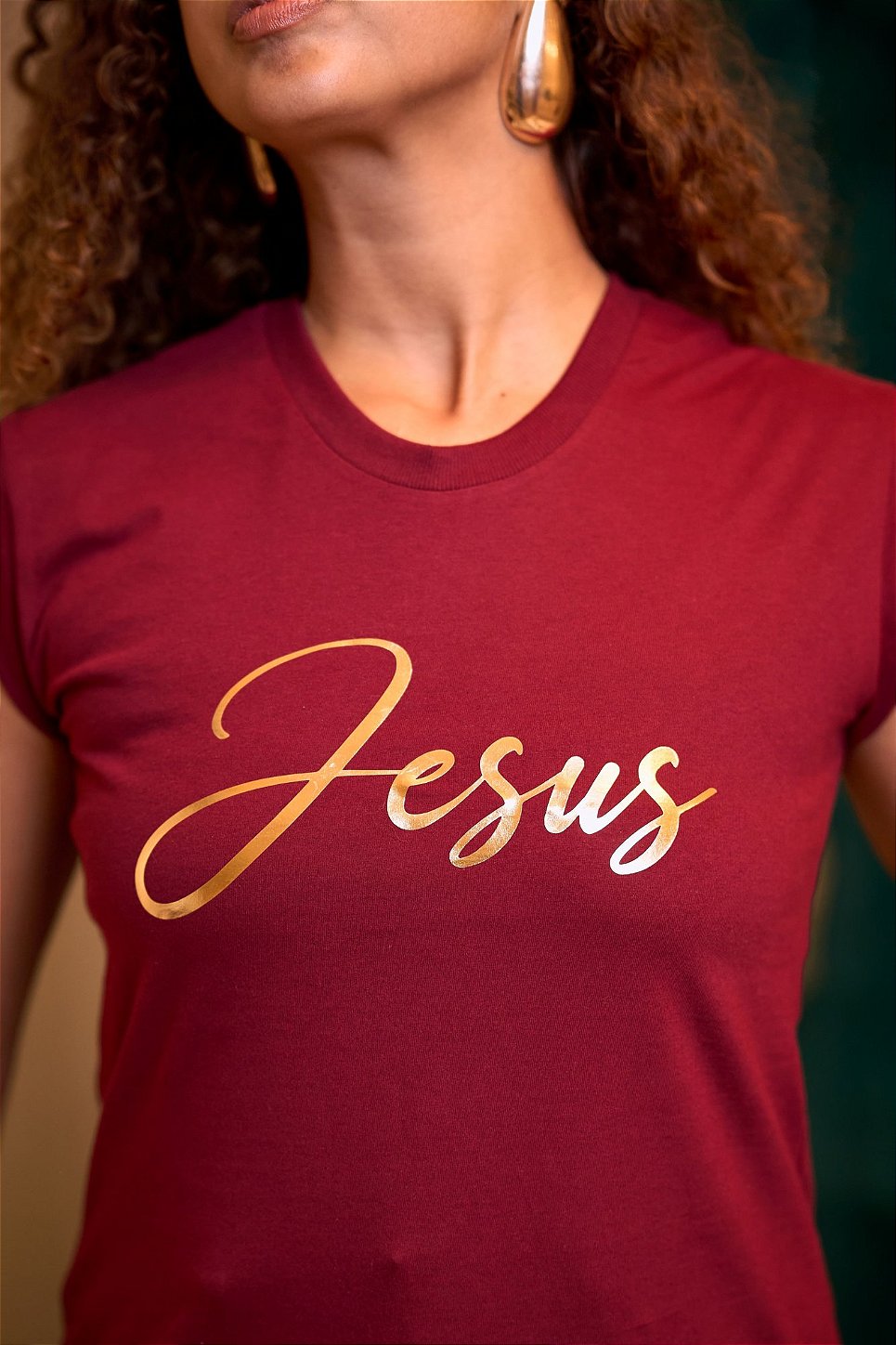 Camiseta Muscle Tee Feminina "Jesus"