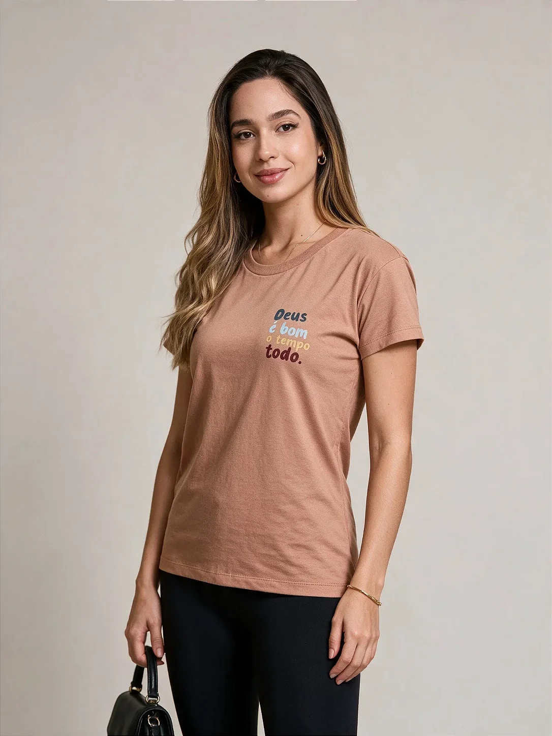 Camiseta Tshirt Feminino e Masculino "Deus é bom o tempo todo"