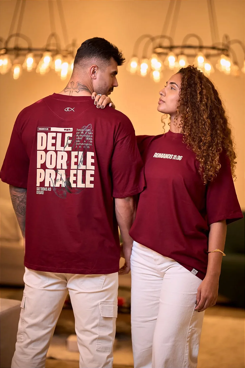 Camiseta Oversized Unissex "Dele, por Ele, pra Ele"