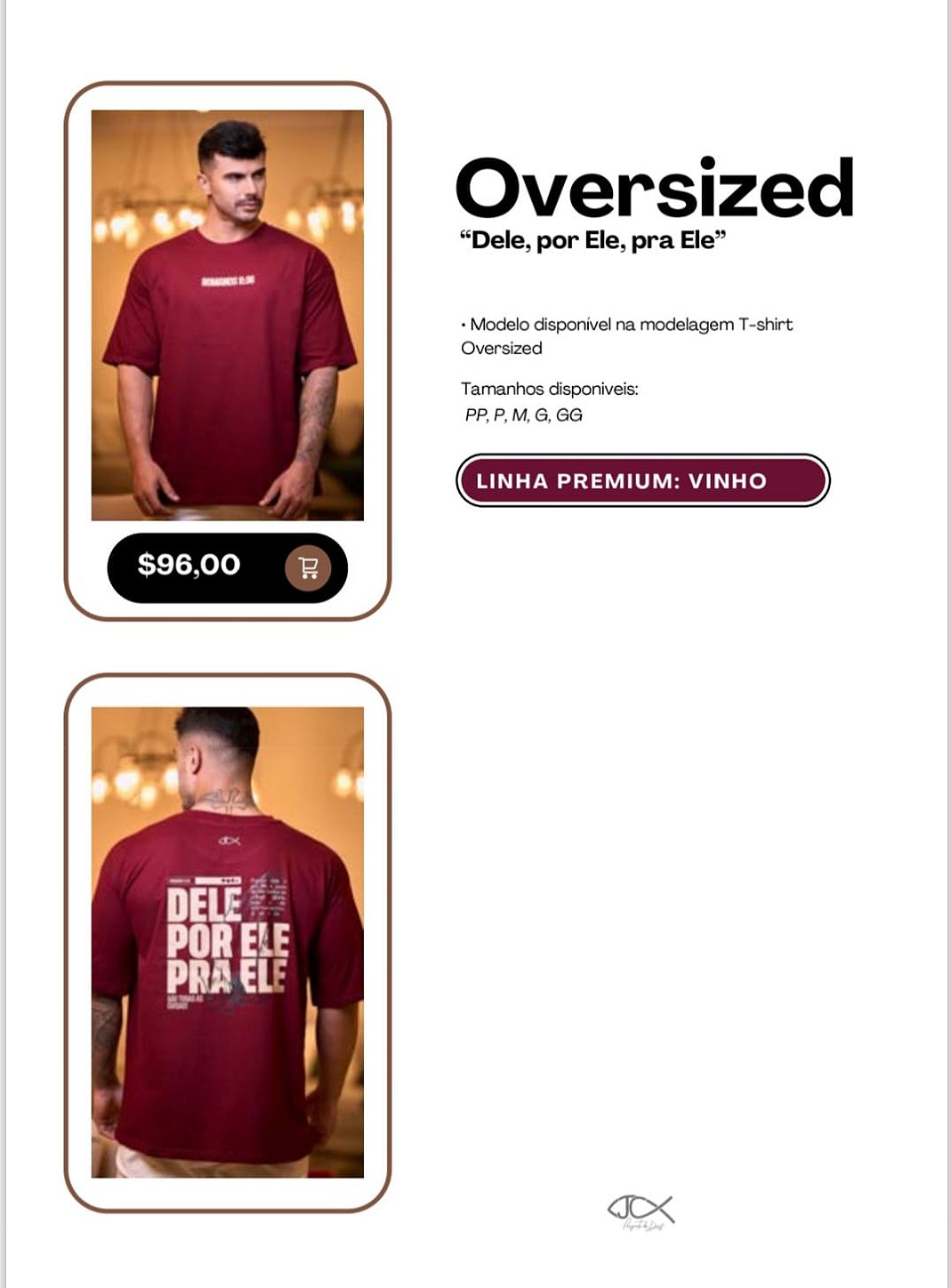 Camiseta Oversized Unissex "Dele, por Ele, pra Ele"