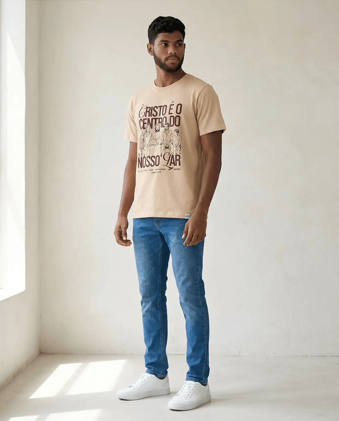 Camiseta Tshirt Feminino e Masculino "Deus é o centro"