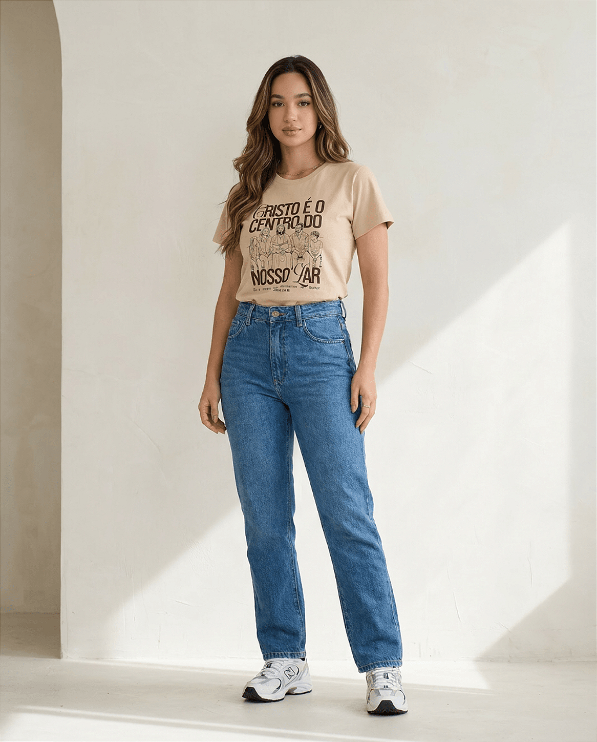 Camiseta Tshirt Feminino e Masculino "Deus é o centro"