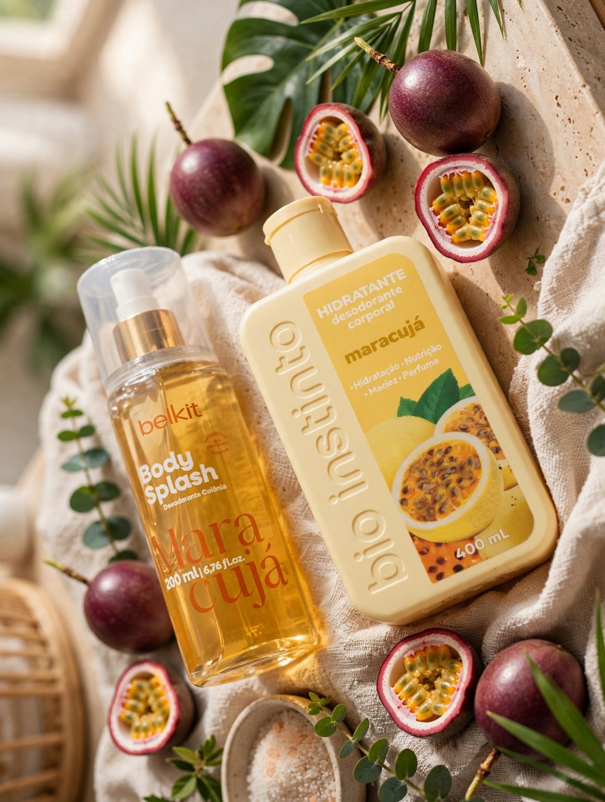 kit Body Splash e Hidratante de Maracuja da Belkit