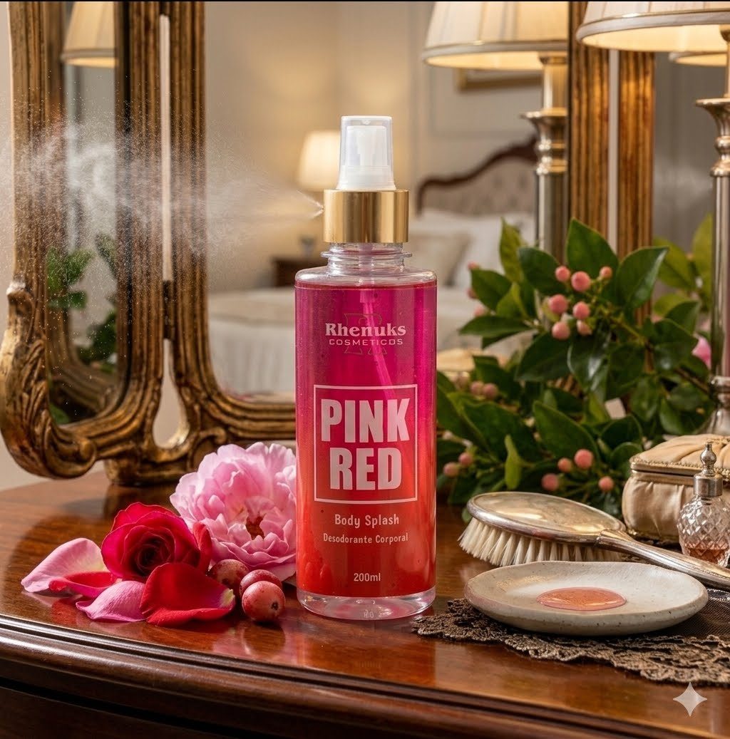 Body Splash Pink Red da Rhenuks Cosméticos