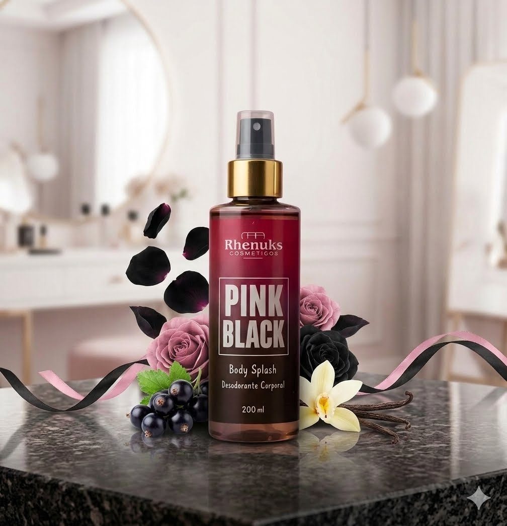 Body Splash Pink Black da Rhenuks Cosméticos