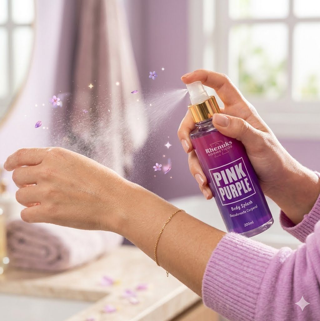 Body Splash Pink Purple da Rhenuks Cosméticos