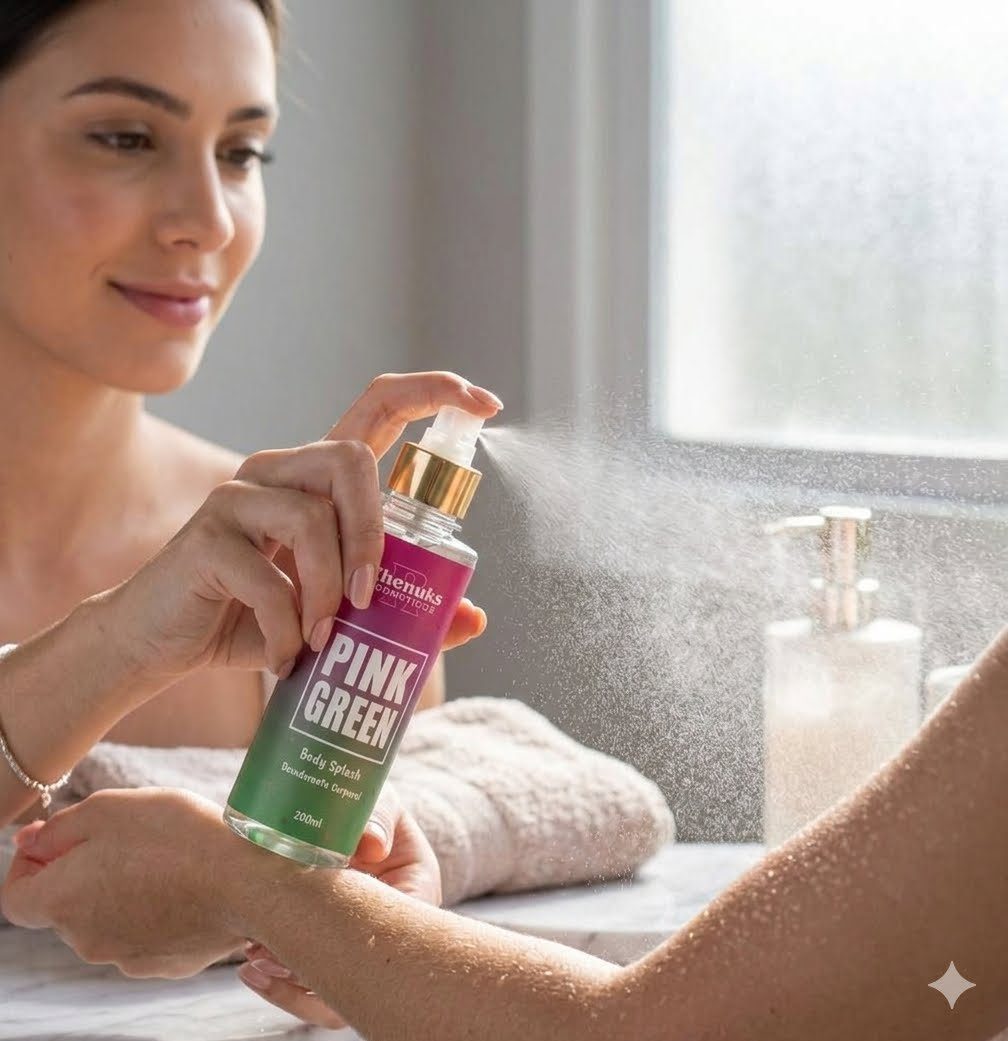 Body Splash Pink Green da Rhenuks Cosméticos