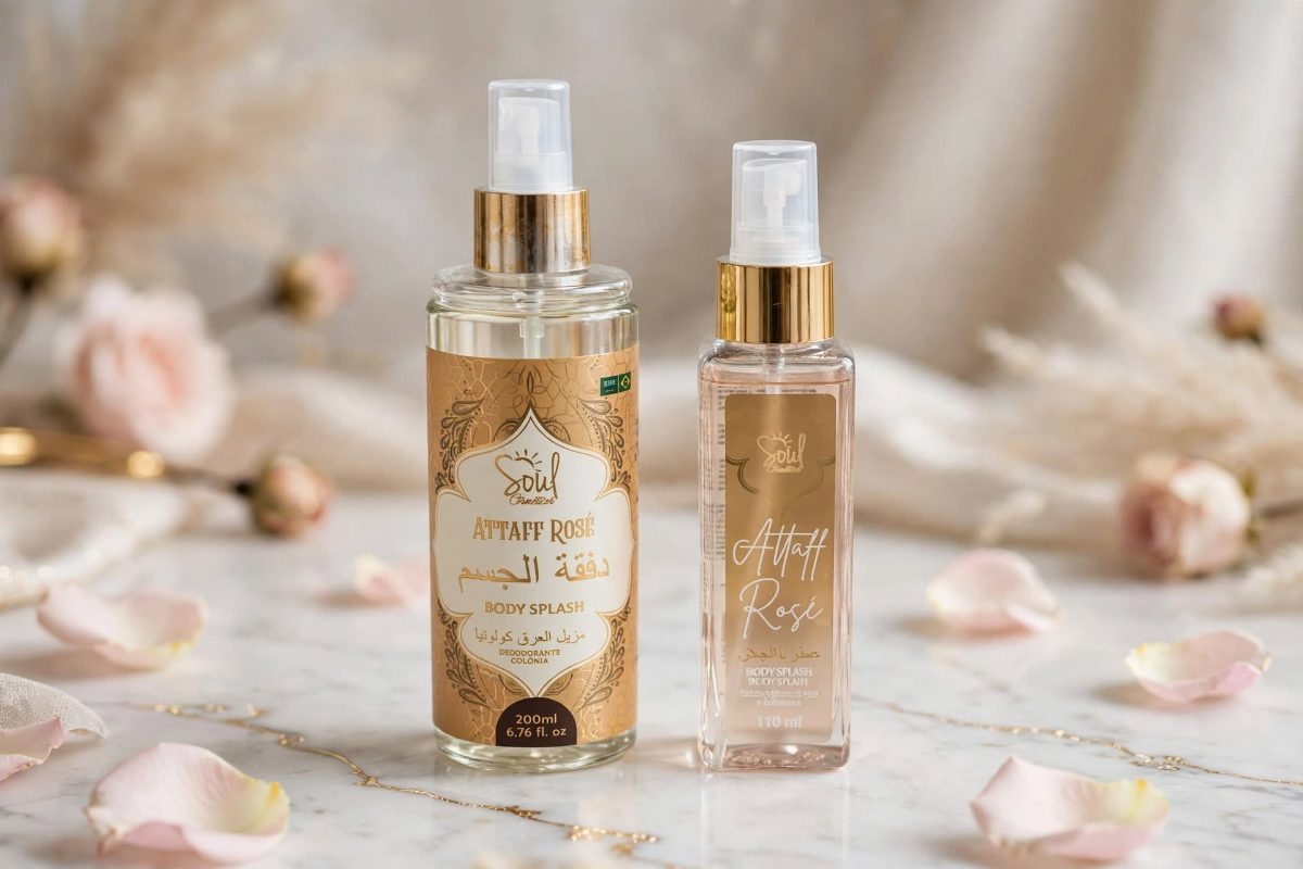 Kit Body Splash e Perfume Capilar Attaff Rosé da Soul Cosméticos