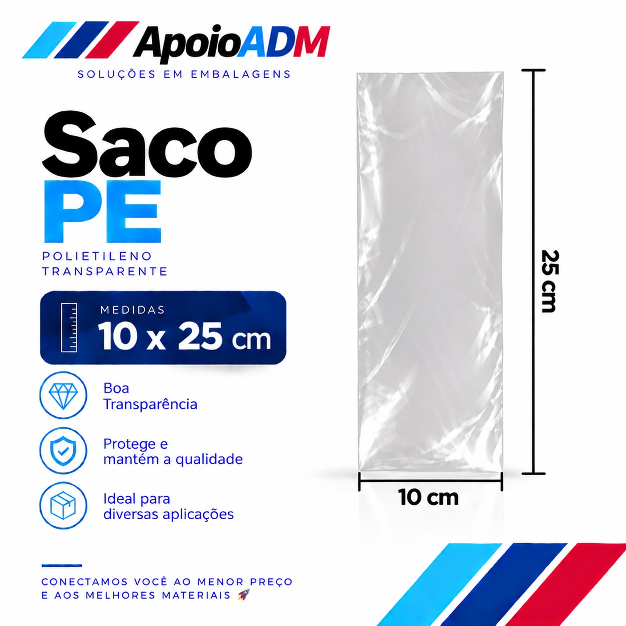 Saco / Saquinho PE 10x25