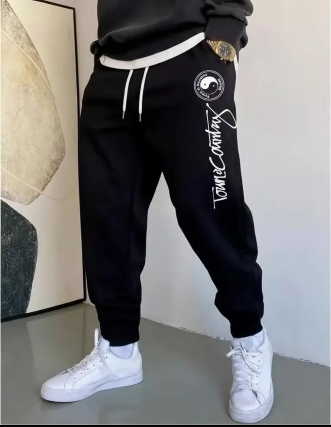 Calça de moletom marca Tommy Hilfiger 03 Cabos Estilo Jogguer — Conforto, Estilo e Qualidade