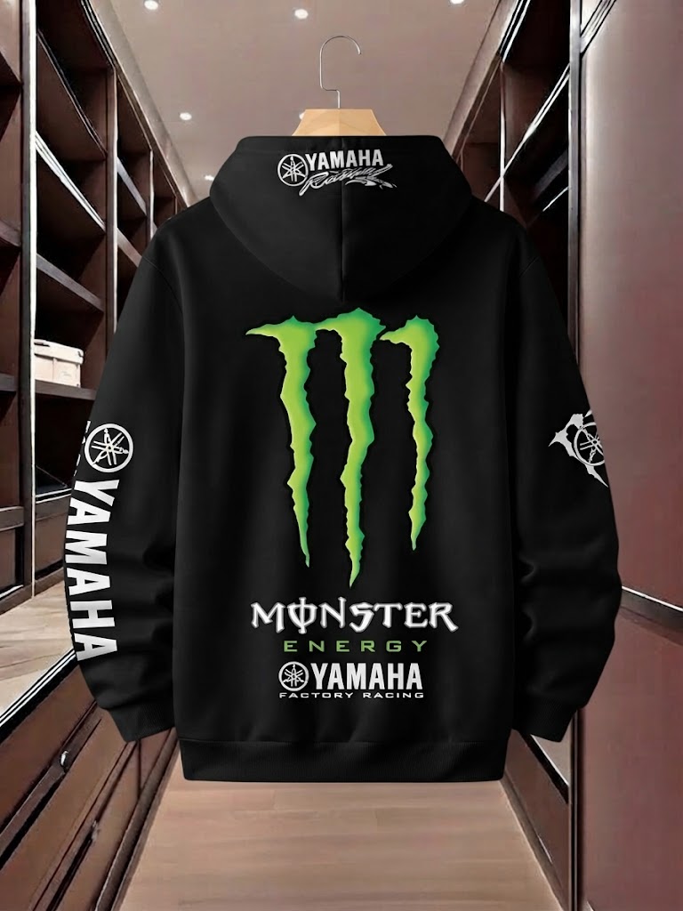 Moletom 03 Cabos Marca Monster- Blusa Com Capuz Bolso Canguru 100% Algodão