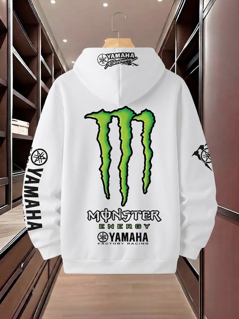 Moletom 03 Cabos Marca Monster- Blusa Com Capuz Bolso Canguru 100% Algodão