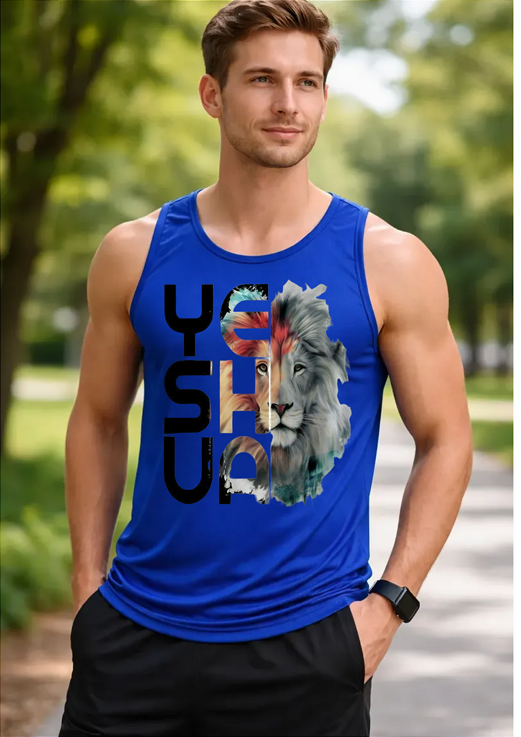 Regatas religiosas tecido dryfit estampa - Yeshua