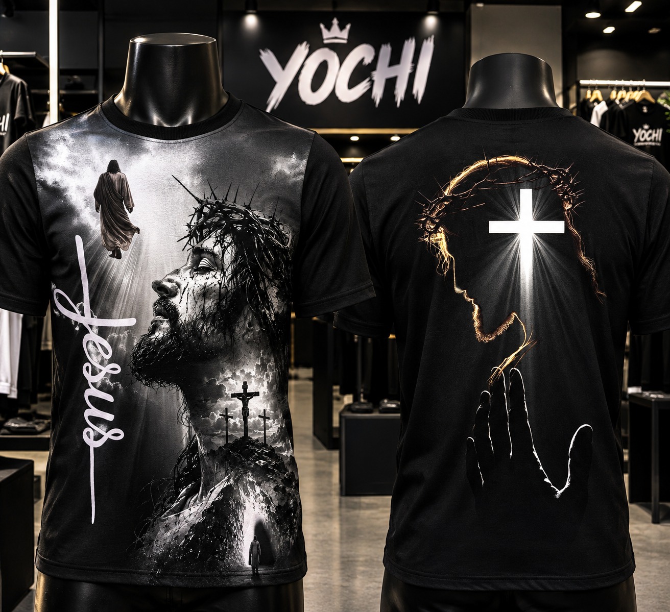 Camiseta de Algodão Jesus Cristo - em Alta Definição