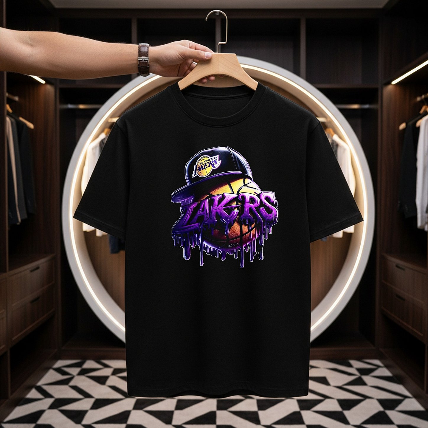 Camiseta básica de algodão - STREETWEAR LAKERS