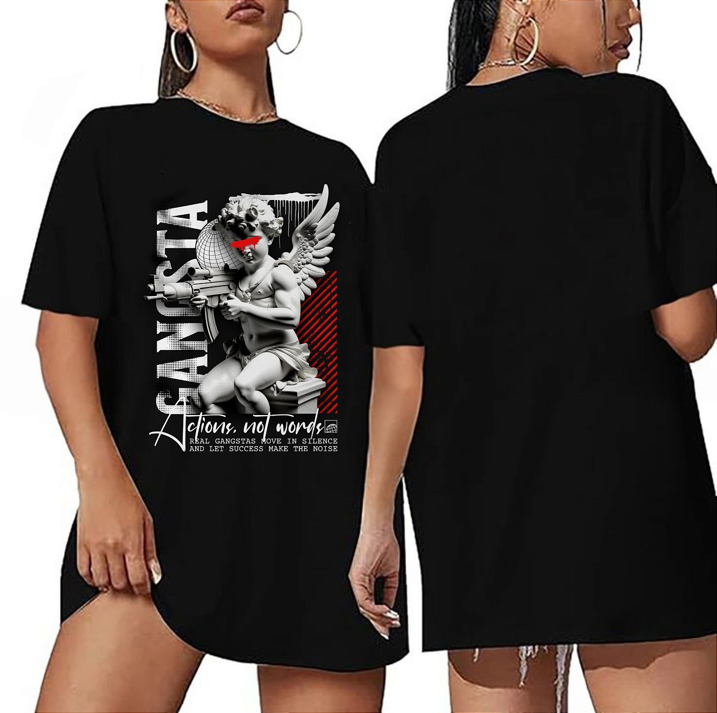 Camiseta básica de algodão - Anjo