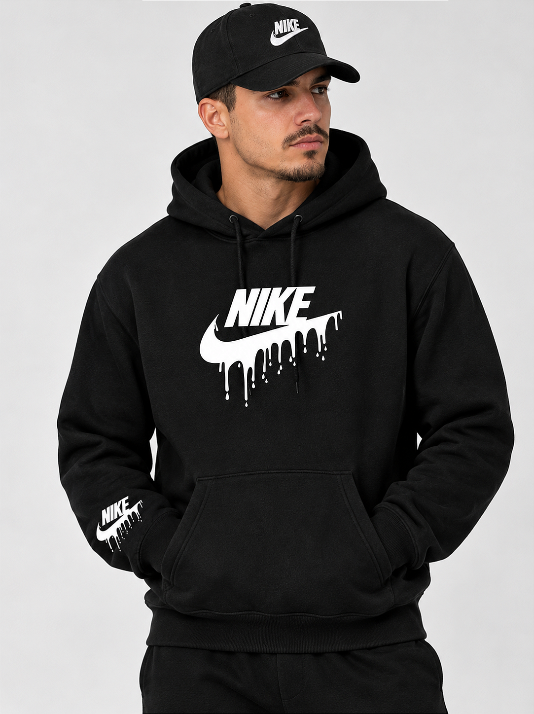 Moletom 03 Cabos- NIKE- Blusa Com Capuz e Bolso Canguru 100% Algodão