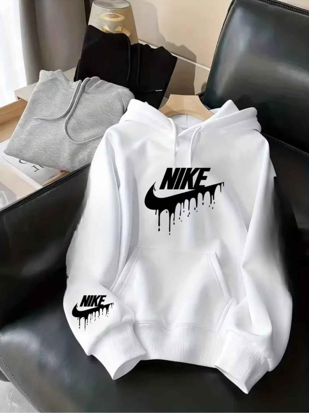 Moletom 03 Cabos- NIKE- Blusa Com Capuz e Bolso Canguru 100% Algodão