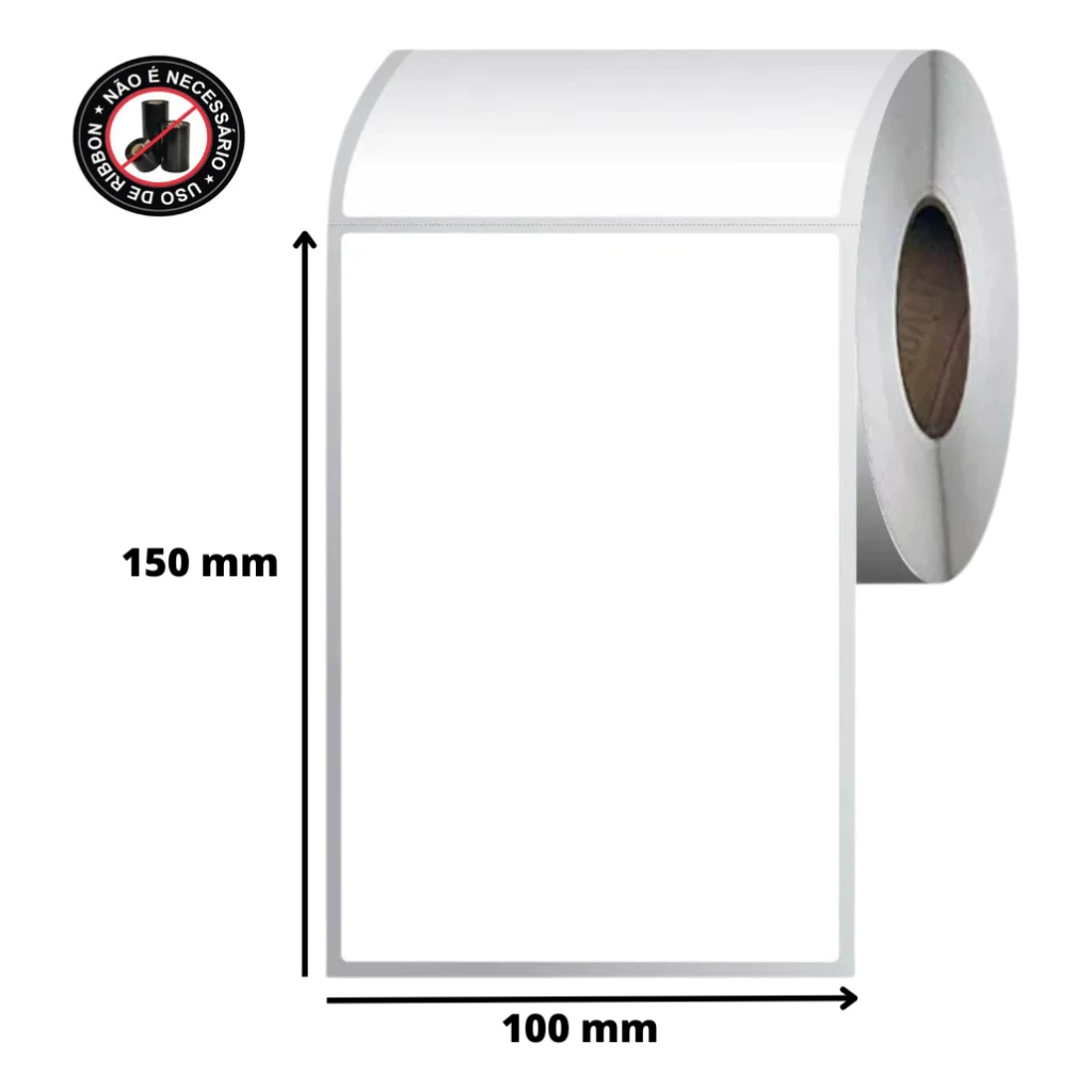 Etiqueta Termica 100x150 mm rolo com 500 etiquetas