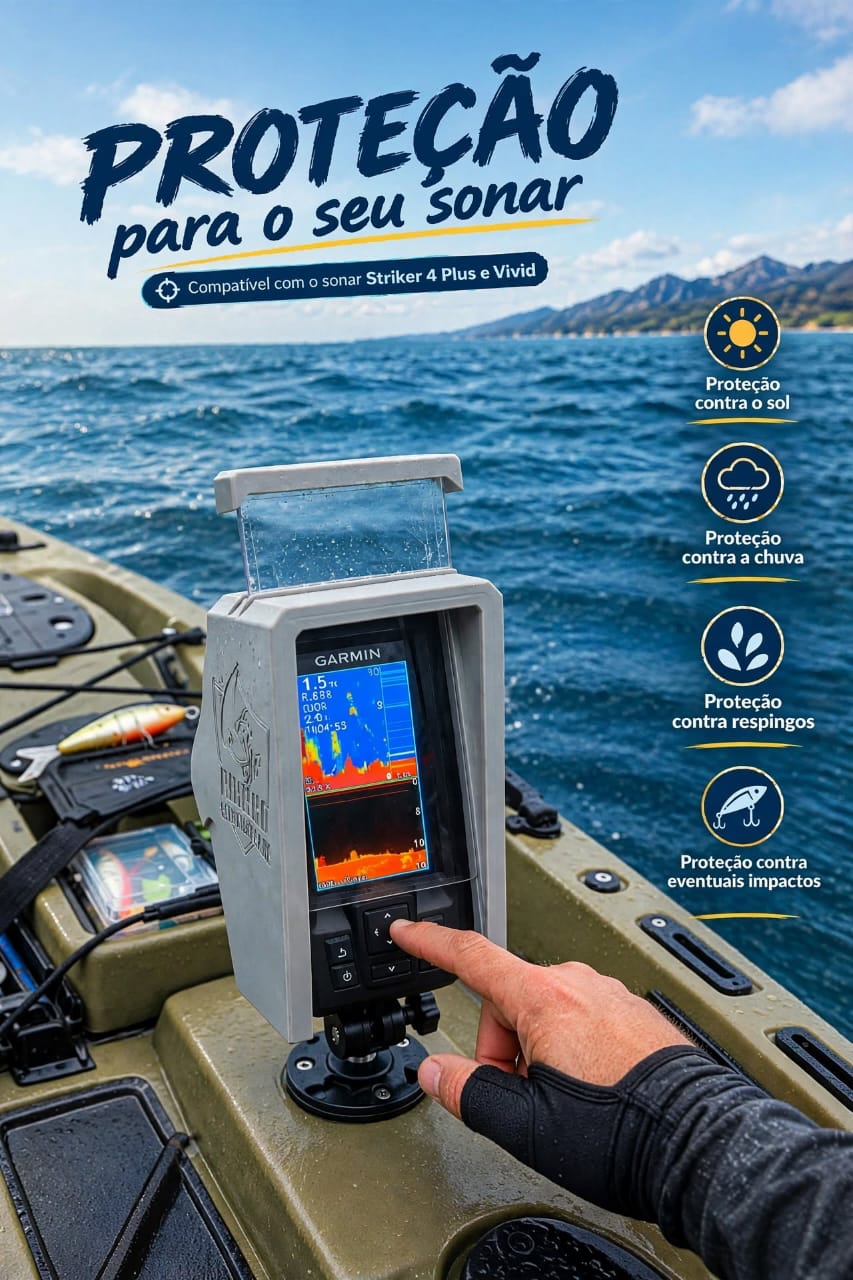 Capa de Proteção para Sonar Garmin Striker 4 ( Plus e Vivid ) Silver