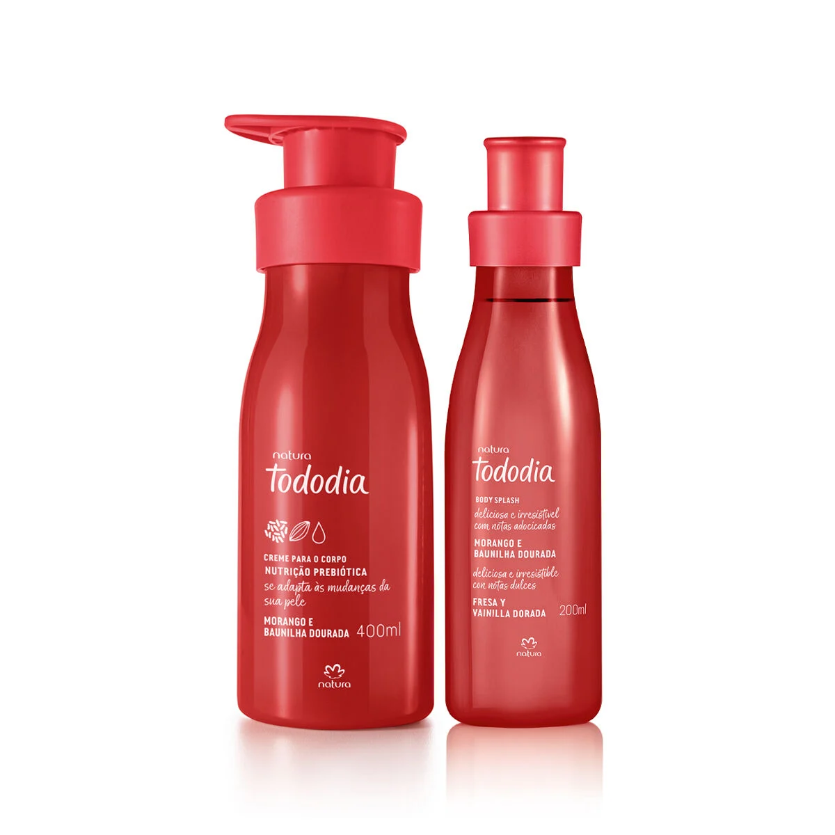 Kit Natura Tododia Morango Baunilha Dourada