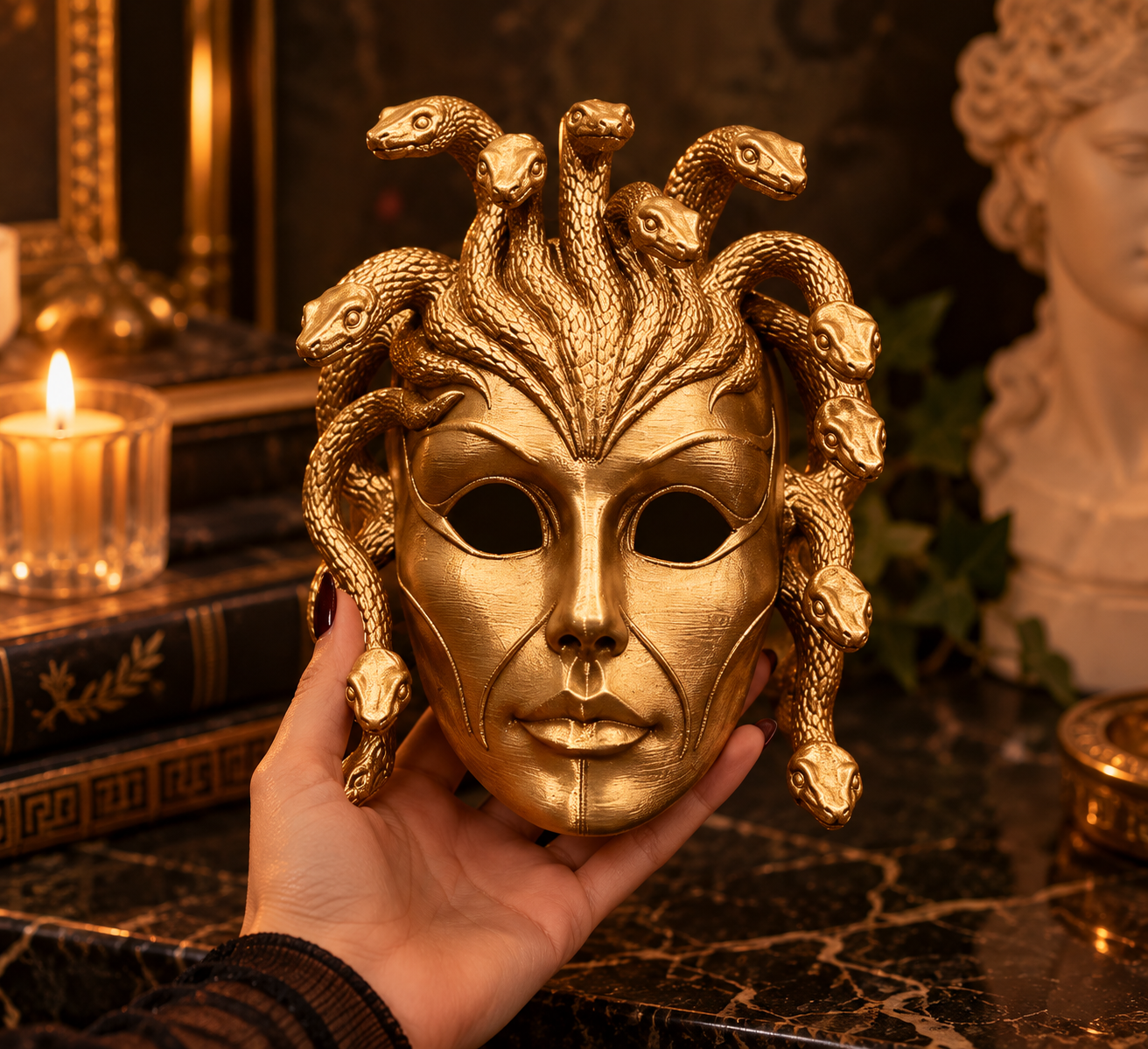 Máscara da Medusa Mítica - Estilo Górgona