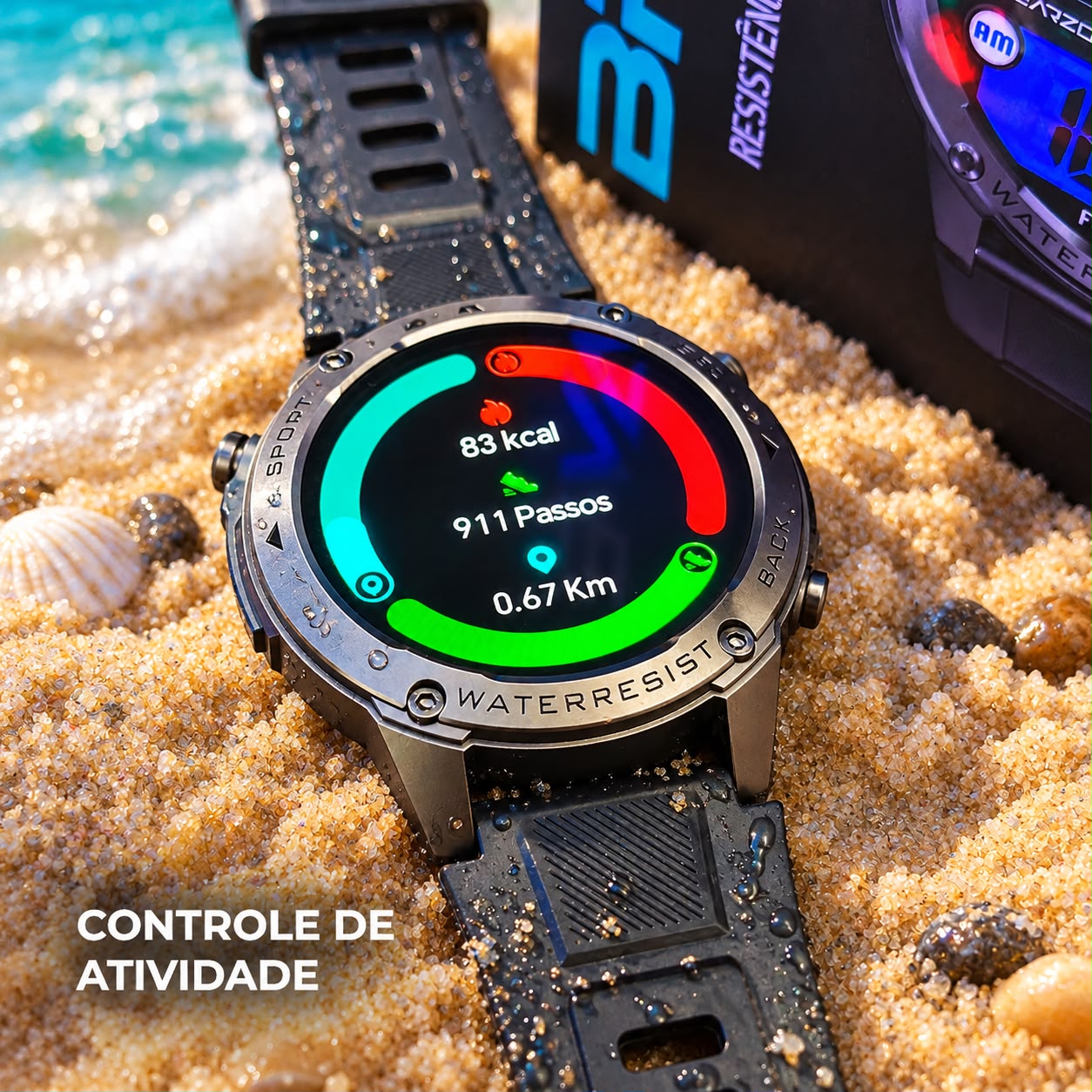 RAFOR Wearzone Brave – GPS Dupla Frequência, Tela AMOLED e Resistência Militar IP69K