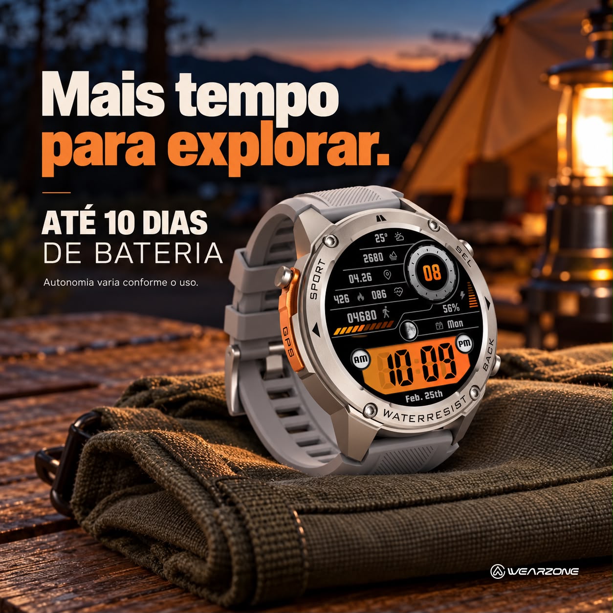 RAFOR Wearzone Brave – GPS Dupla Frequência, Tela AMOLED e Resistência Militar IP69K