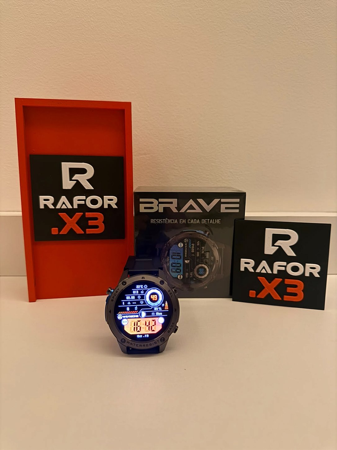 RAFOR Wearzone Brave – GPS Dupla Frequência, Tela AMOLED e Resistência Militar IP69K