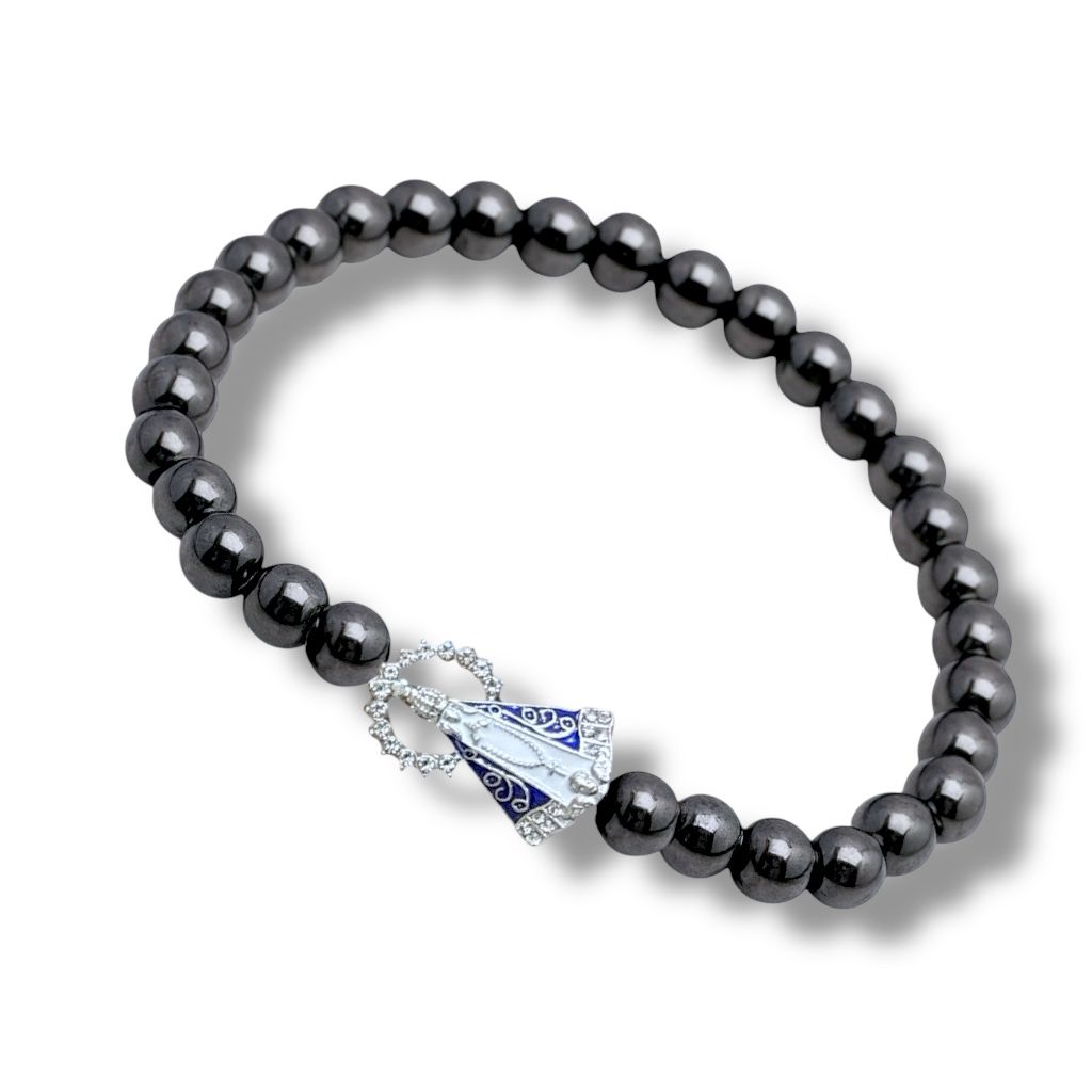 Pulseira Hematita Ns Senhora Aparecida