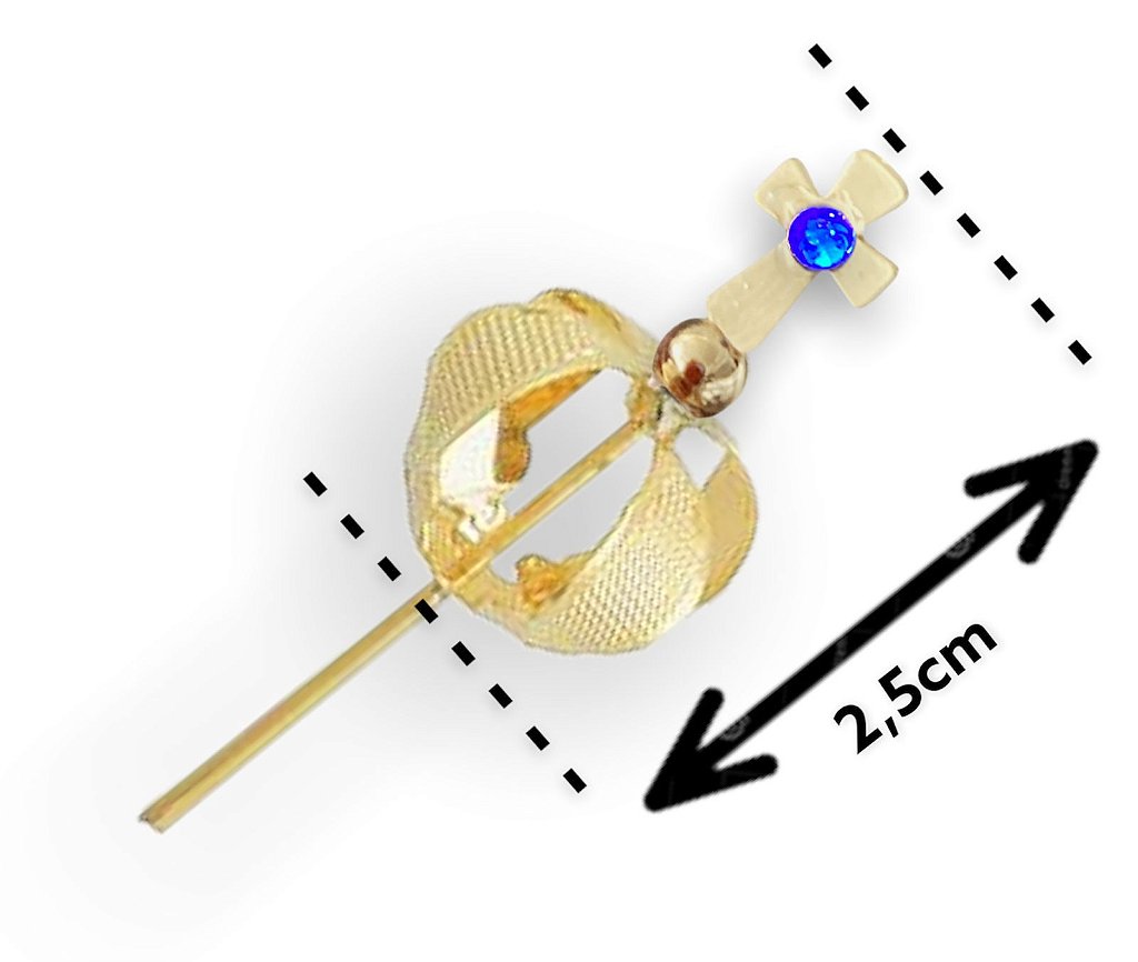 Coroa Mini Para Imagem de até 12cm Dourada