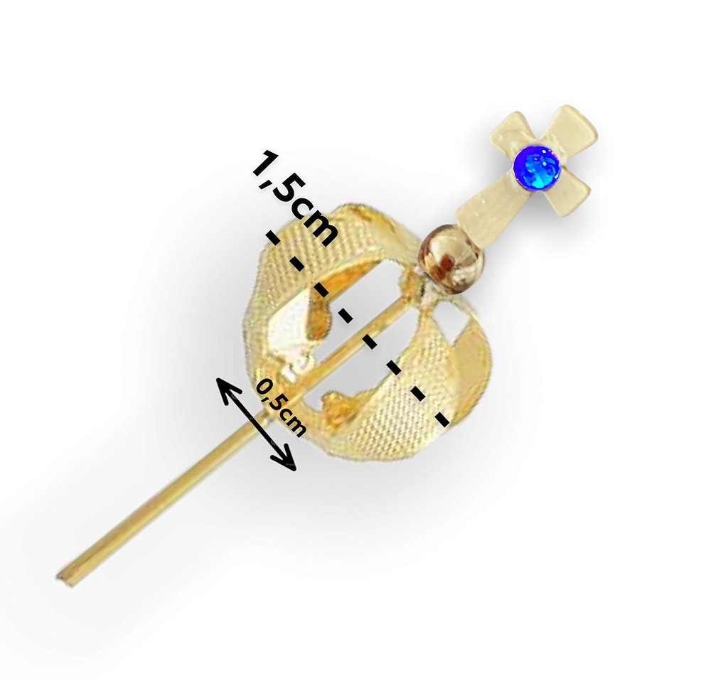 Coroa Mini Para Imagem de até 12cm Dourada