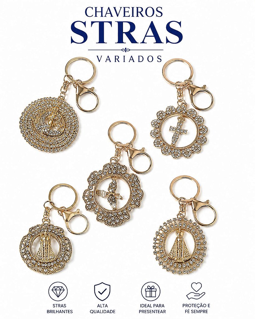 Chaveiro Strass Nossa Aparecida Variados