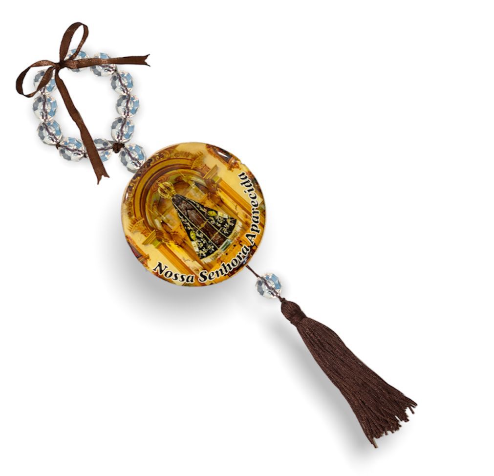 Adorno de Porta Nossa Senhora Aparecida Resinada 31cm
